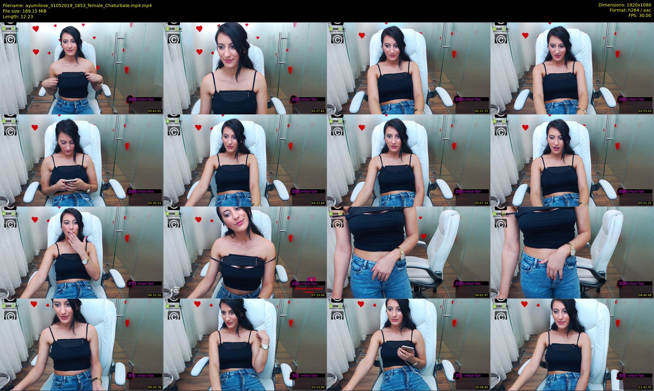 ayumilove — 13 minute Chaturbate female cam show recording, 1080p, May 31, 2019