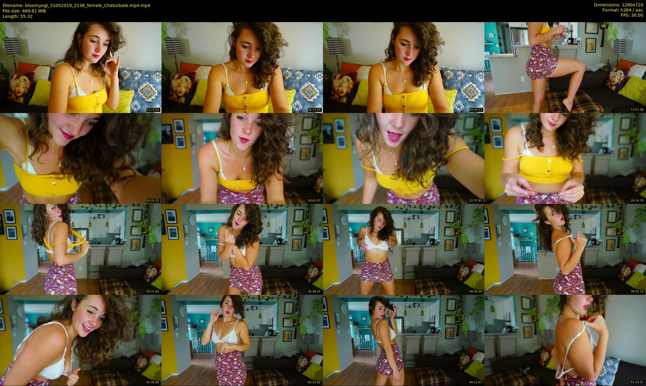 bloomyogi — 56 minute Chaturbate female cam show recording, 720p, May 31, 2019