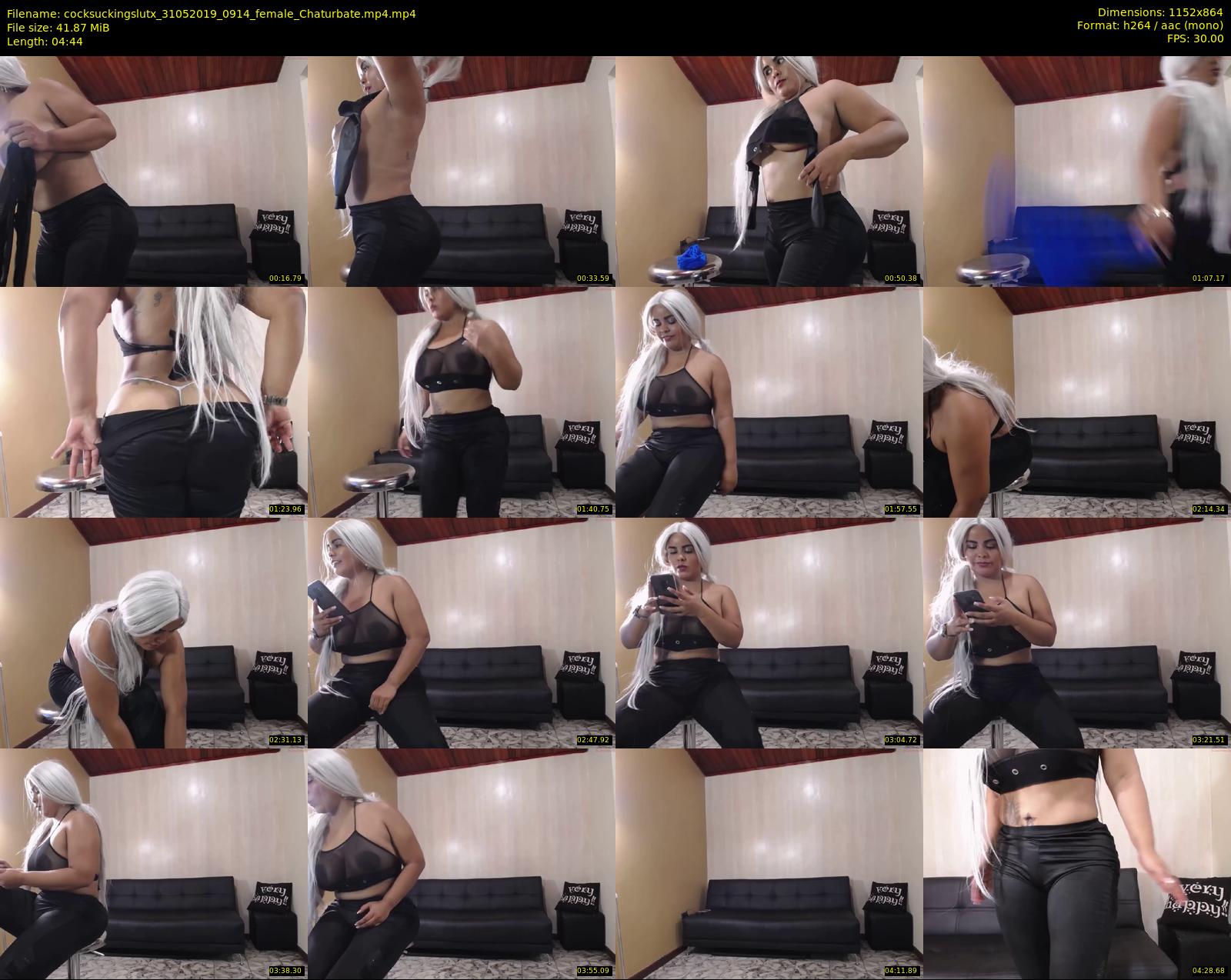 cocksuckingslutx — 5 minute Chaturbate female cam show recording, 720p, May 31, 2019
