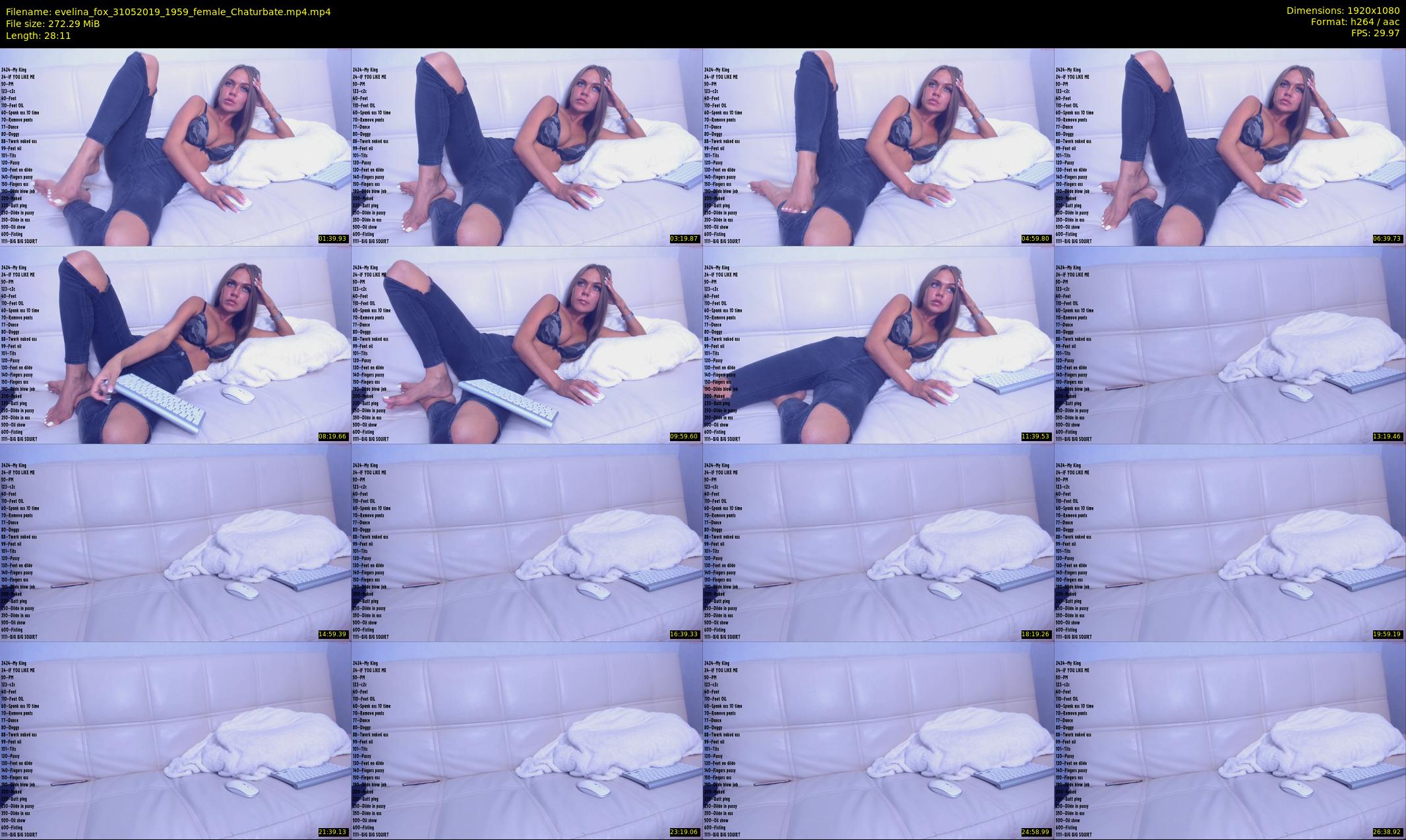 evelina_fox — 29 minute Chaturbate female cam show recording, 1080p, May 31, 2019