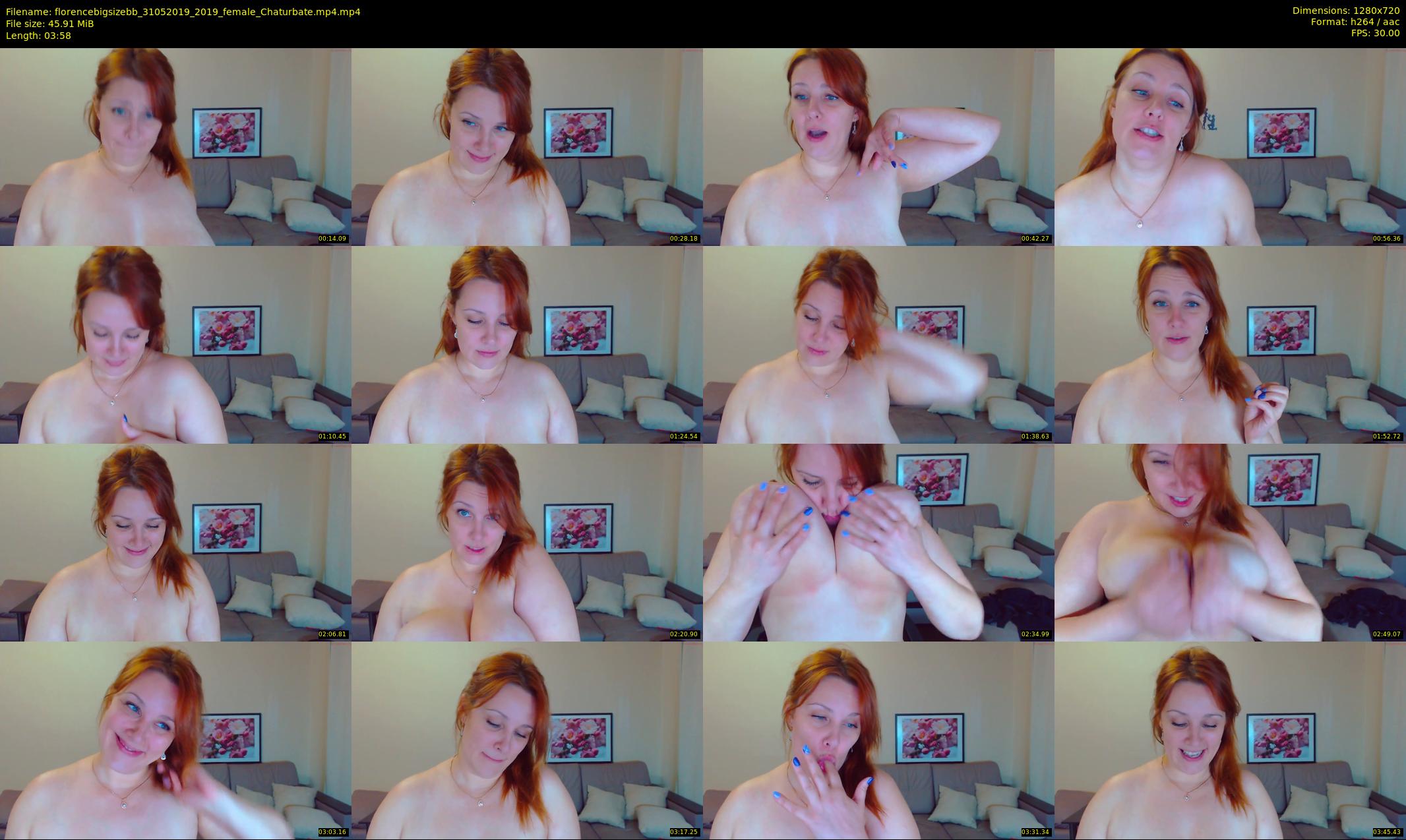 florencebigsizebb — 4 minute Chaturbate female cam show recording, 720p, May 31, 2019