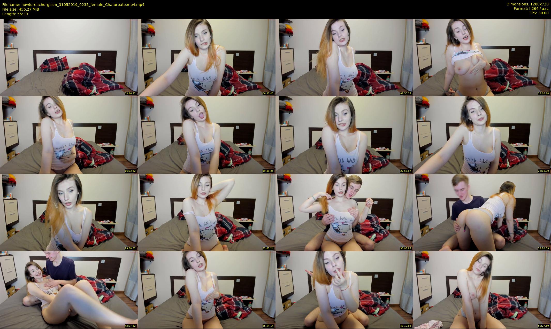 howtoreachorgasm — 56 minute Chaturbate couple cam show recording, 720p, May 31, 2019