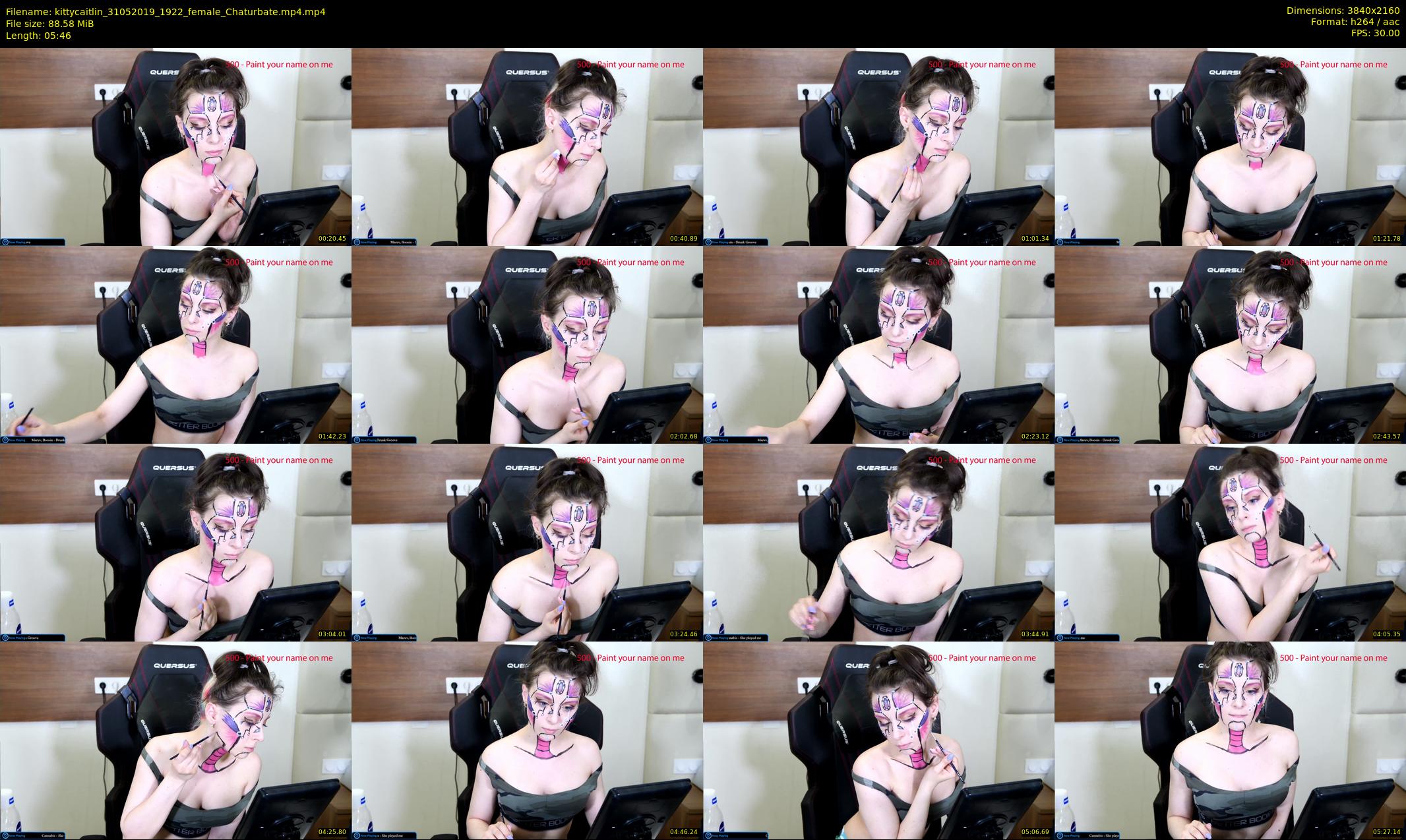 kittycaitlin — 6 minute Chaturbate female cam show recording, 4K, May 31, 2019