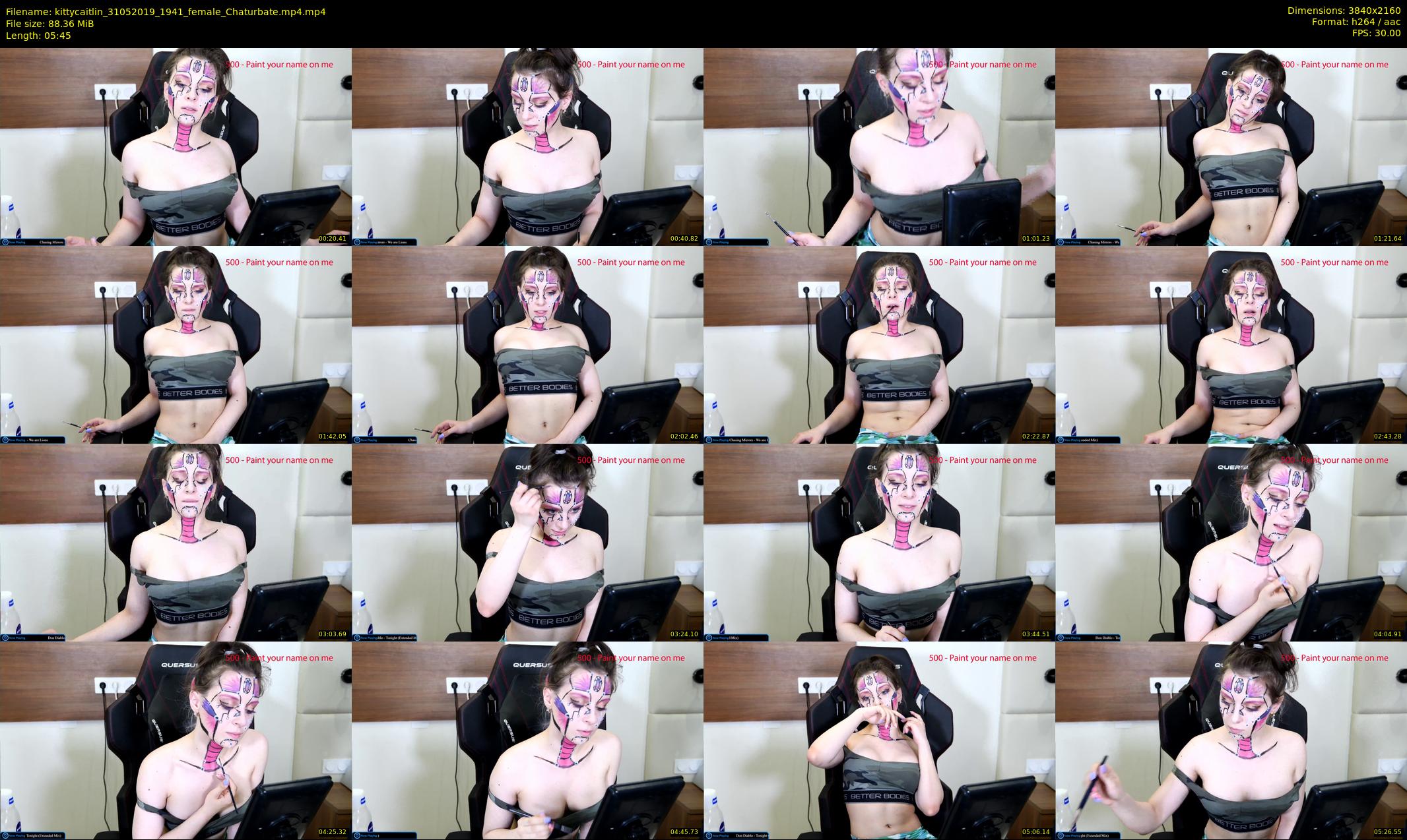 kittycaitlin — 6 minute Chaturbate female cam show recording, 4K, May 31, 2019