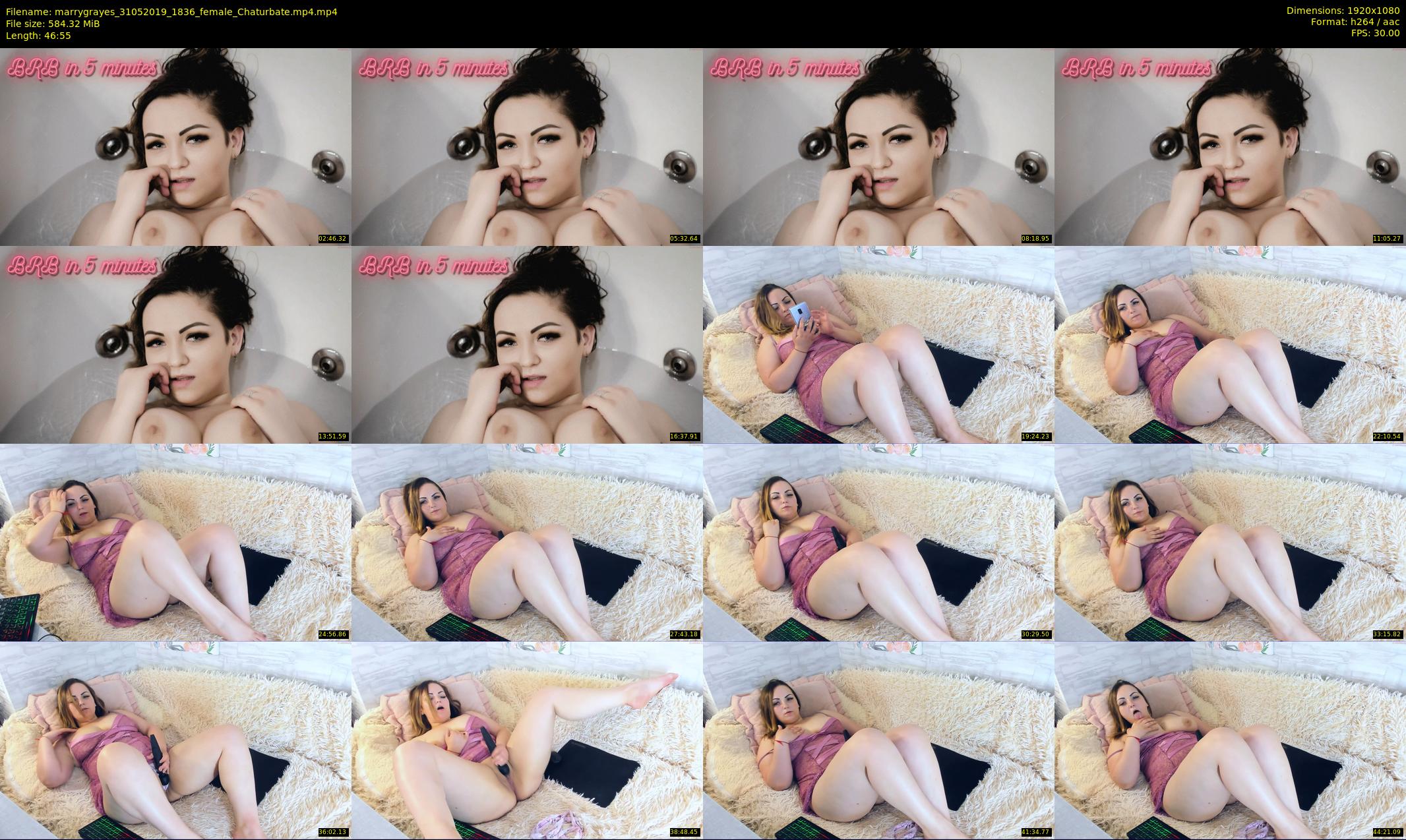 marrygrayes — 47 minute Chaturbate female cam show recording, 1080p, May 31, 2019