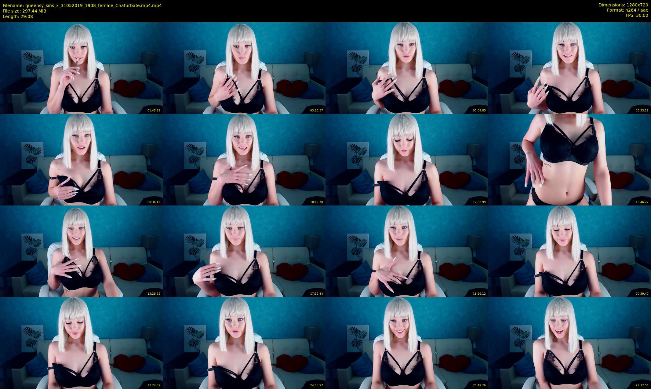 queensy_sins_x — 30 minute Chaturbate female cam show recording, 720p, May 31, 2019