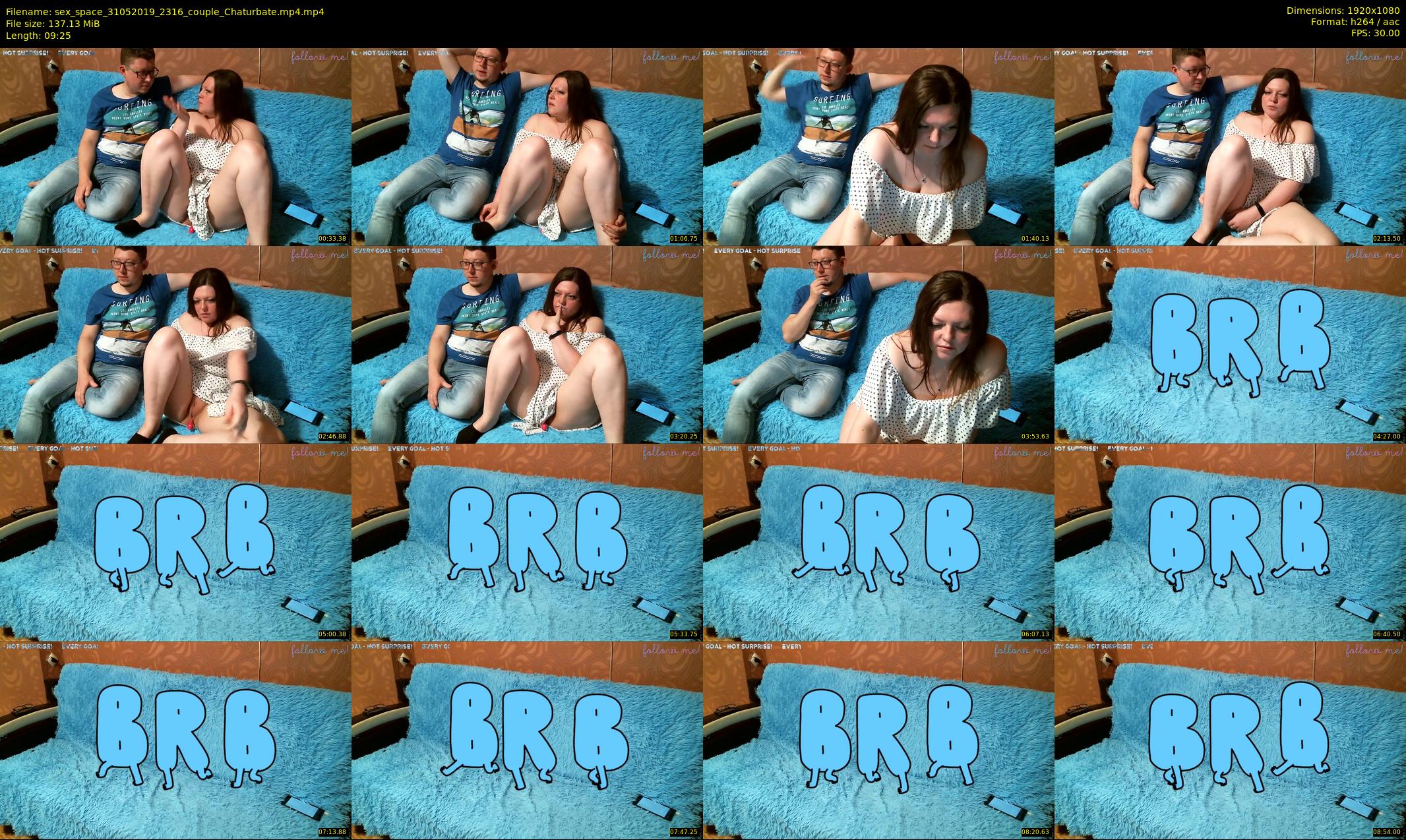 sex_space — 10 minute Chaturbate couple cam show recording, 1080p, May 31, 2019