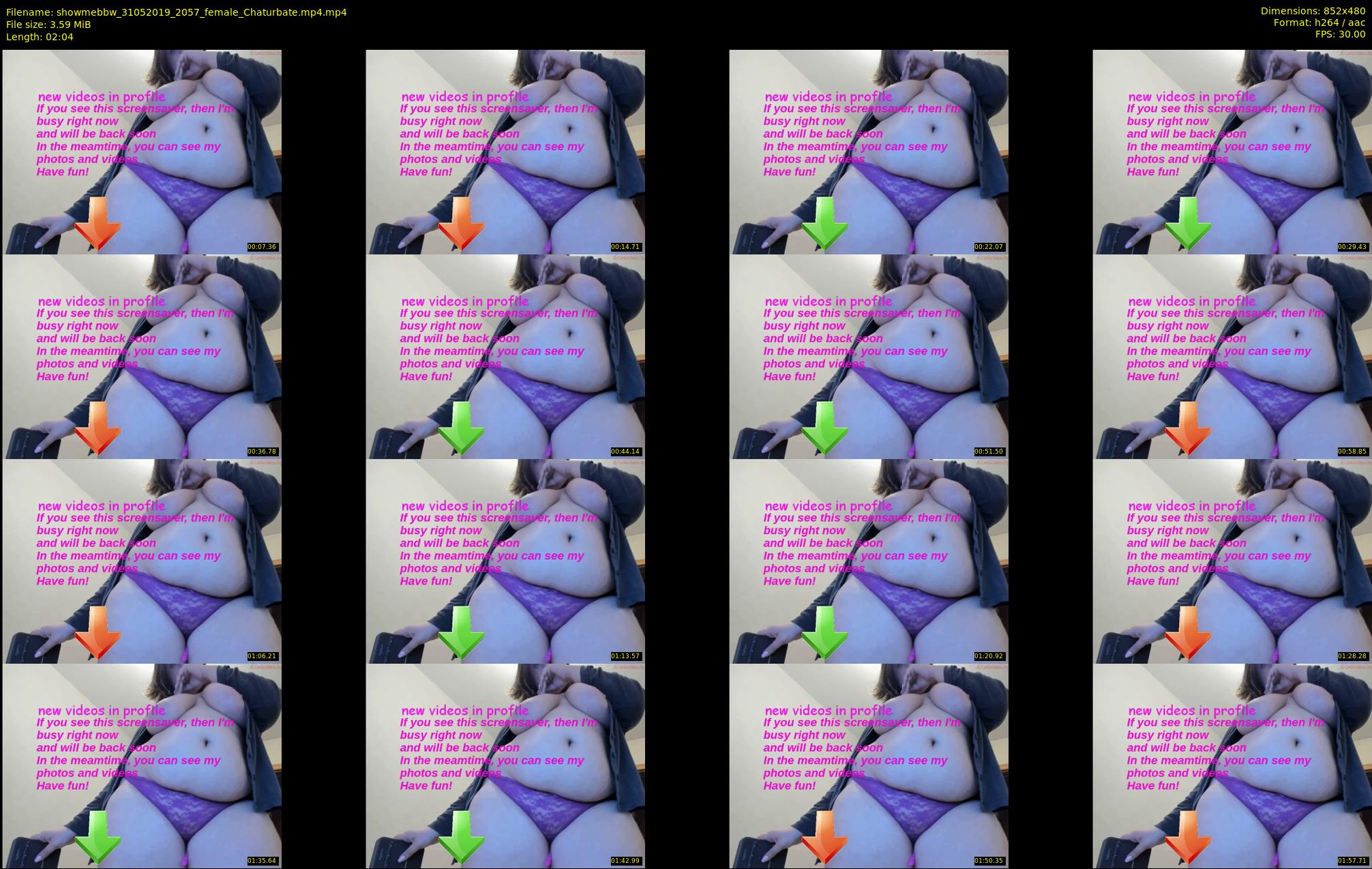 showmebbw — 3 minute Chaturbate female cam show recording, 480p, May 31, 2019