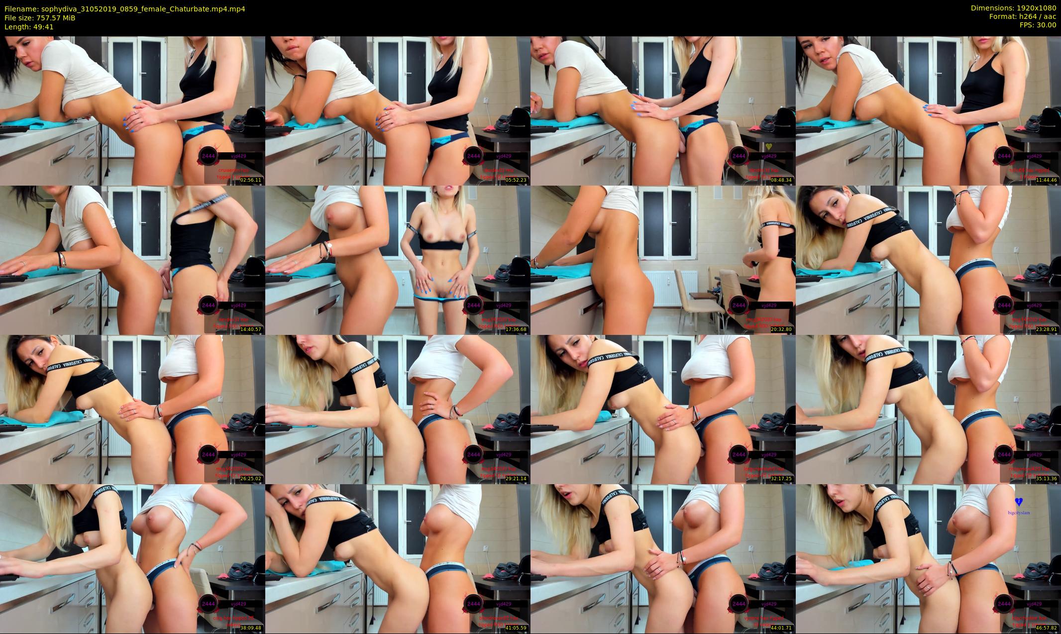 sophydiva — 50 minute Chaturbate female cam show recording, 1080p, May 31, 2019