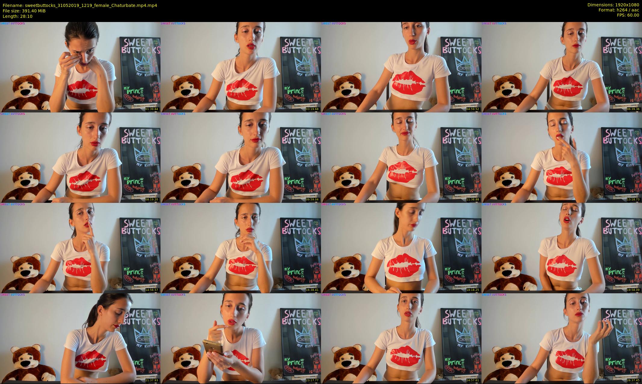 sweetbuttocks — 29 minute Chaturbate female cam show recording, 1080p, May 31, 2019