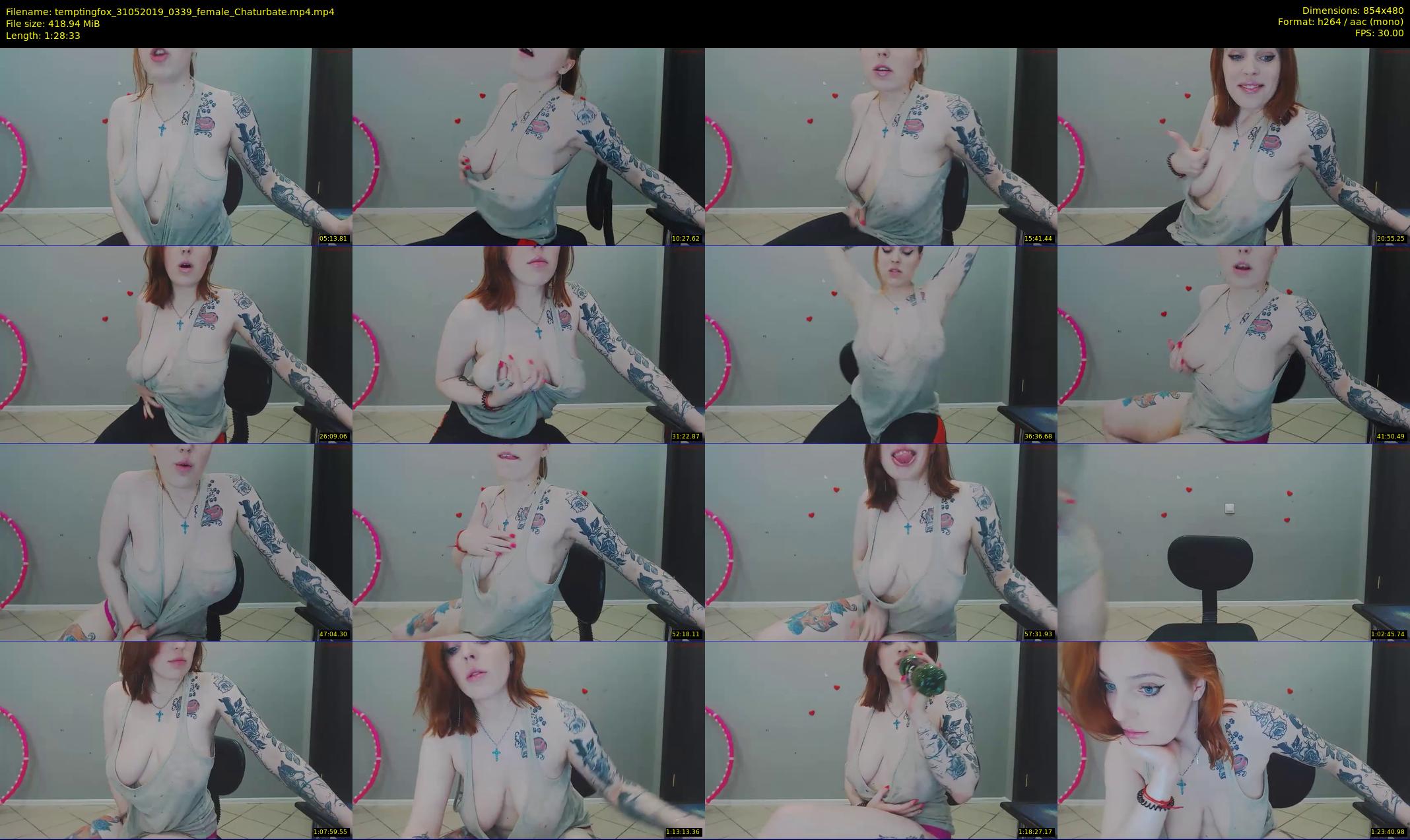 temptingfox — 89 minute Chaturbate female cam show recording, 480p, May 31, 2019
