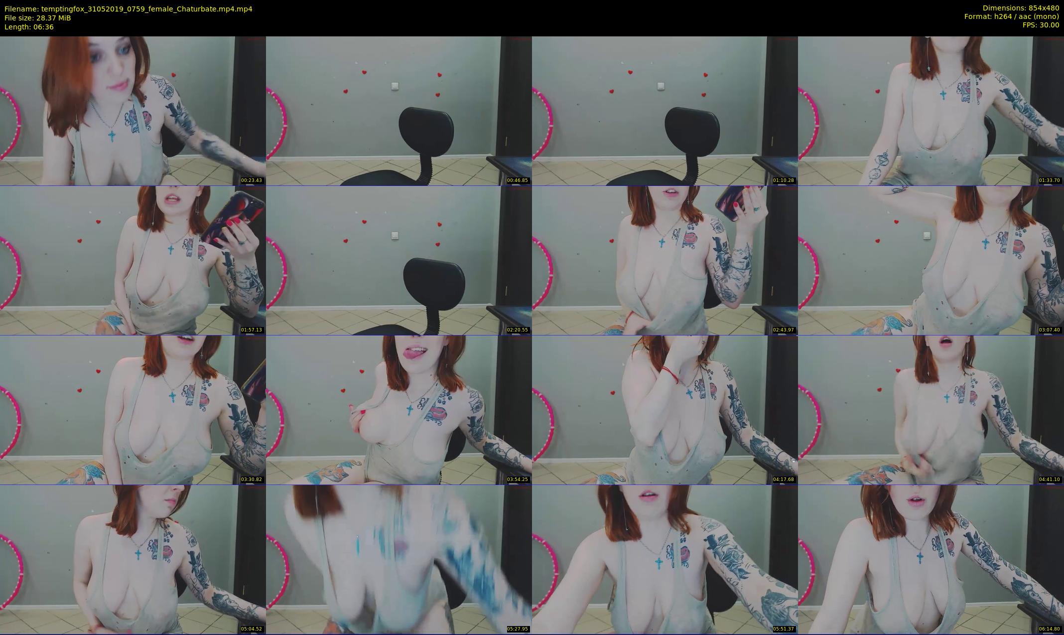 temptingfox — 7 minute Chaturbate female cam show recording, 480p, May 31, 2019