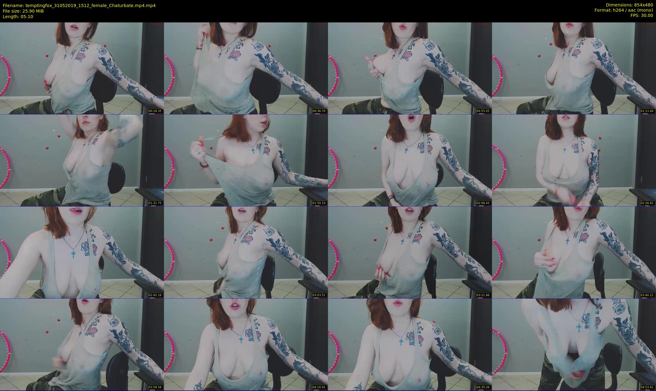 temptingfox — 6 minute Chaturbate female cam show recording, 480p, May 31, 2019