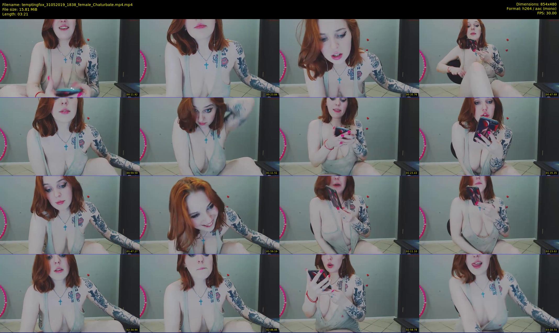 temptingfox — 4 minute Chaturbate female cam show recording, 480p, May 31, 2019