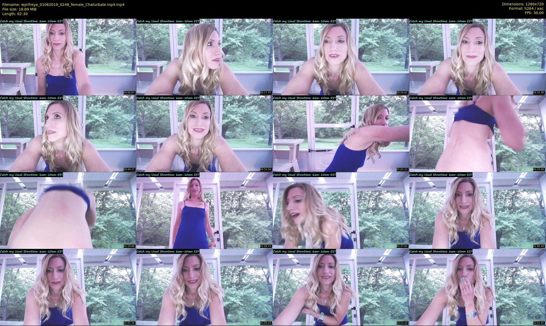 wynfreya — 3 minute Chaturbate female cam show recording, 720p, Jun 1, 2019