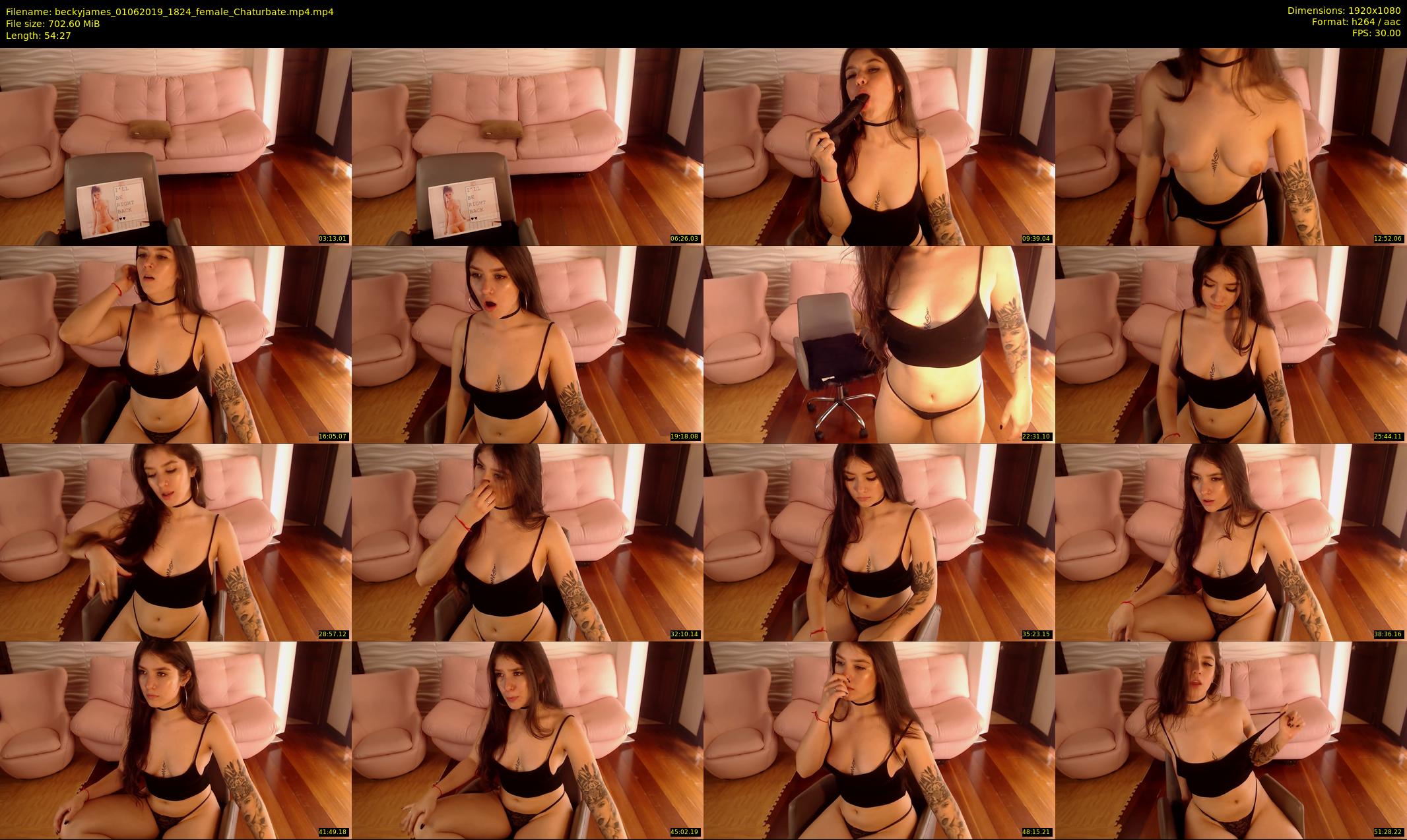 beckyjames — 55 minute Chaturbate female cam show recording, 1080p, Jun 1, 2019
