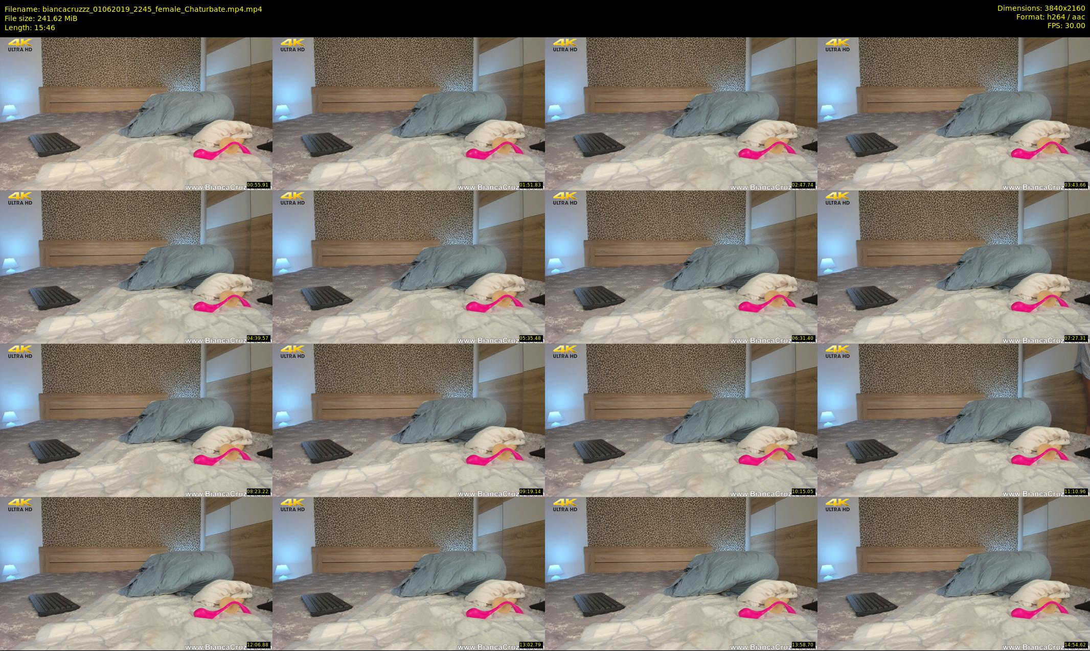 biancacruzzz — 16 minute Chaturbate female cam show recording, 4K, Jun 1, 2019