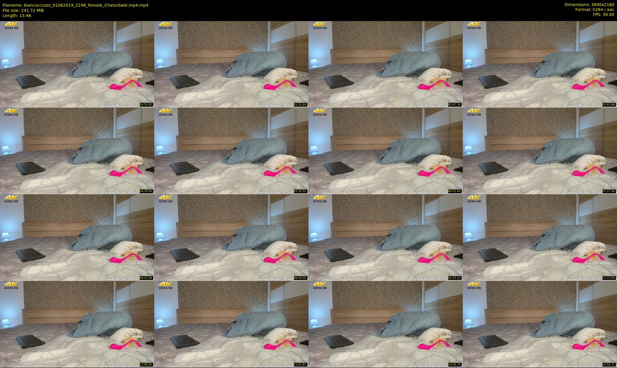 biancacruzzz — 16 minute Chaturbate female cam show recording, 4K, Jun 1, 2019
