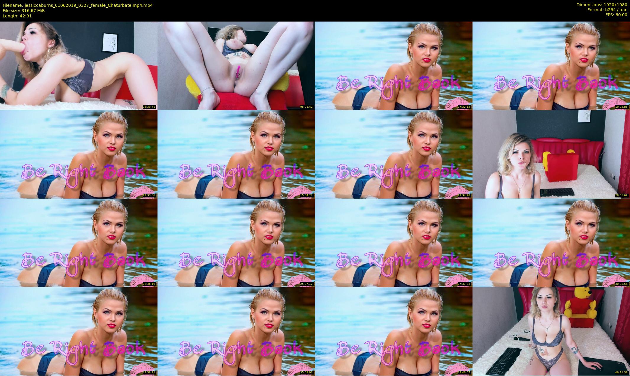 jessiccaburns — 43 minute Chaturbate female cam show recording, 1080p, Jun 1, 2019