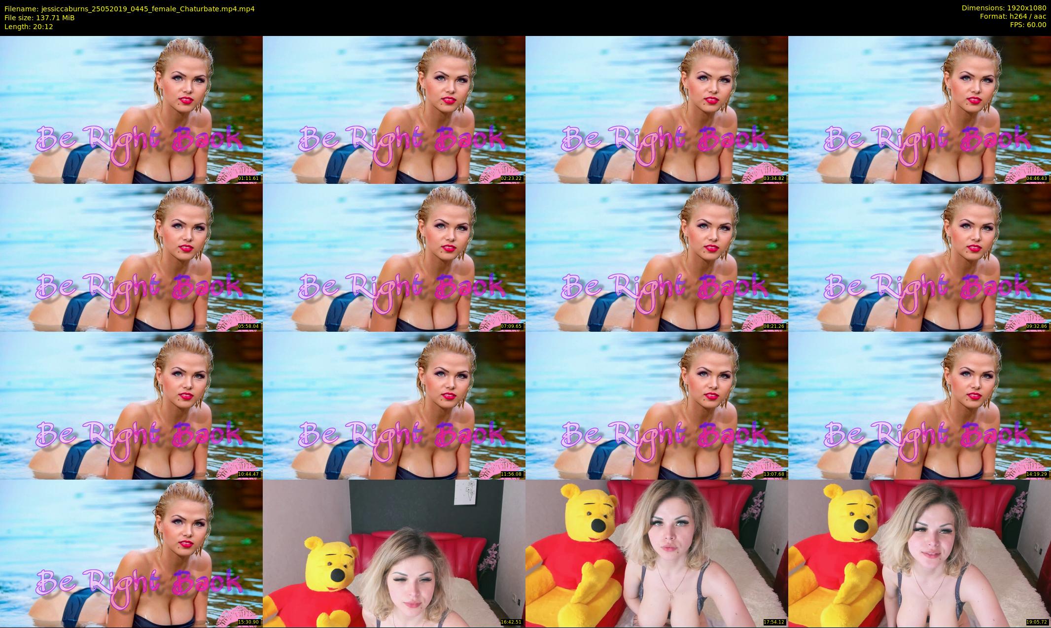 jessiccaburns — 21 minute Chaturbate female cam show recording, 1080p, May 25, 2019