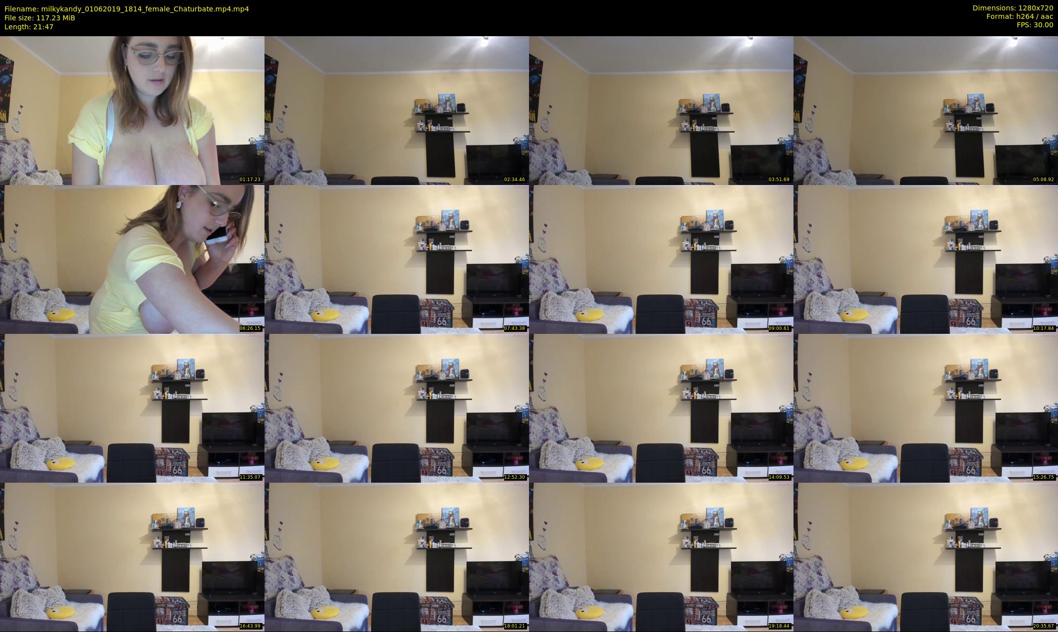 milkykandy — 22 minute Chaturbate female cam show recording, 720p, Jun 1, 2019