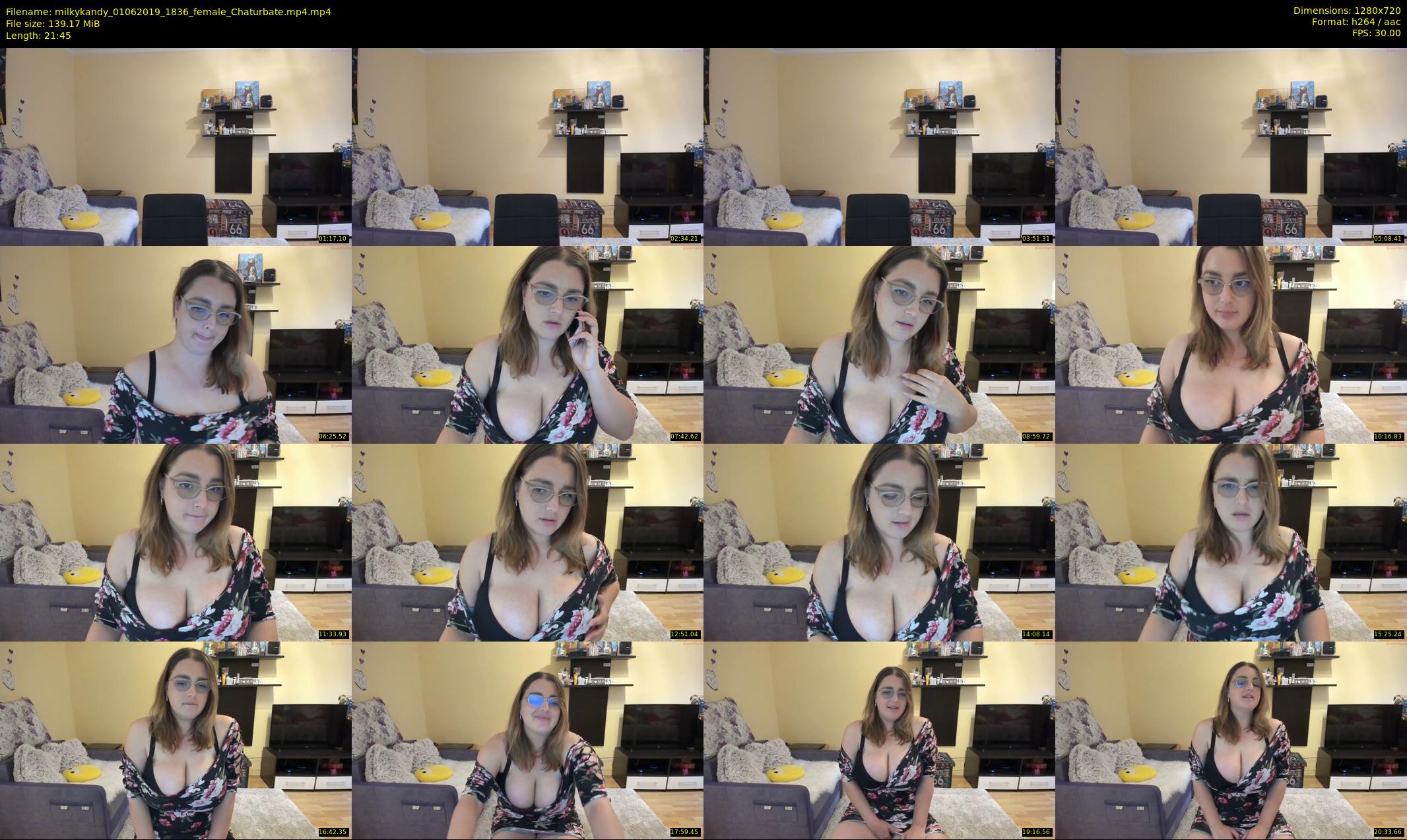 milkykandy — 22 minute Chaturbate female cam show recording, 720p, Jun 1, 2019