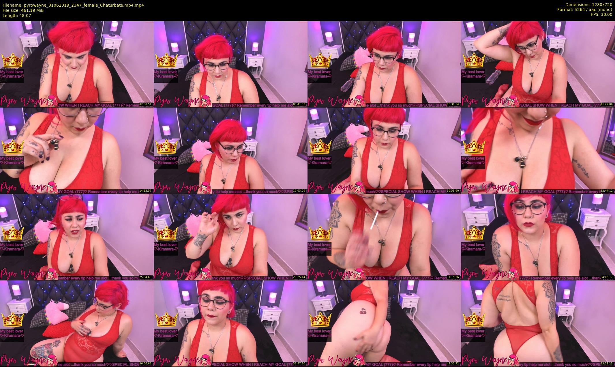 pyrowayne — 49 minute Chaturbate female cam show recording, 720p, Jun 1, 2019