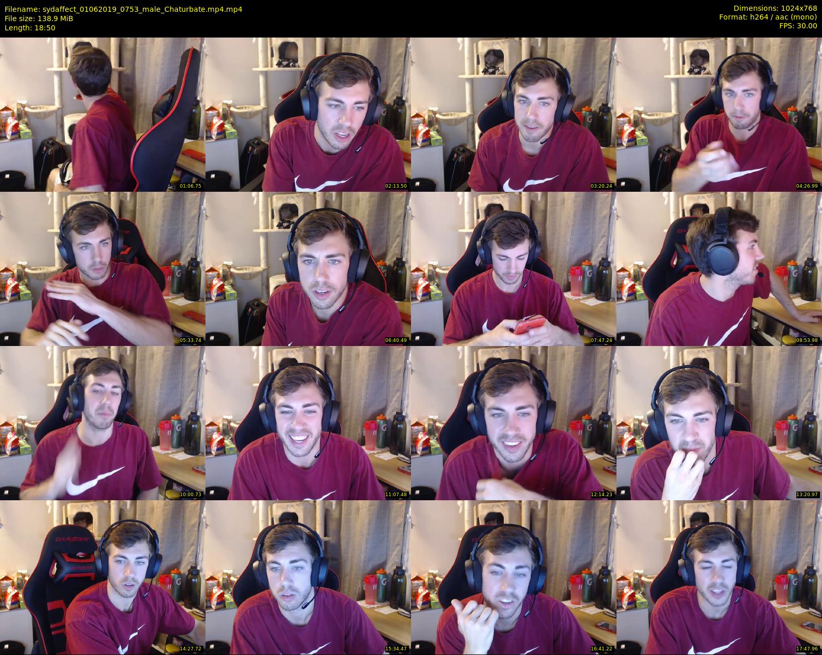 sydaffect — 19 minute Chaturbate male cam show recording, 720p, Jun 1, 2019