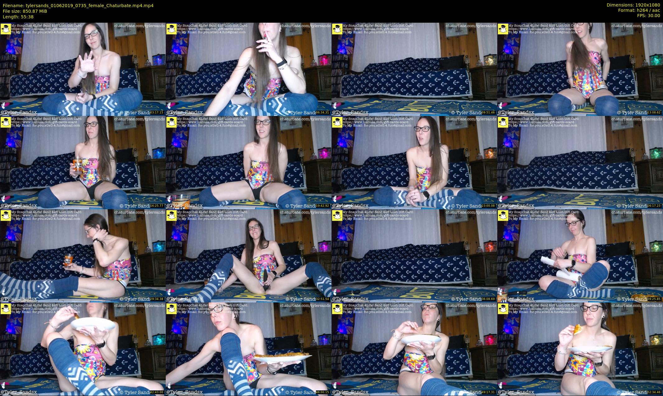 tylersands — 56 minute Chaturbate female cam show recording, 1080p, Jun 1, 2019