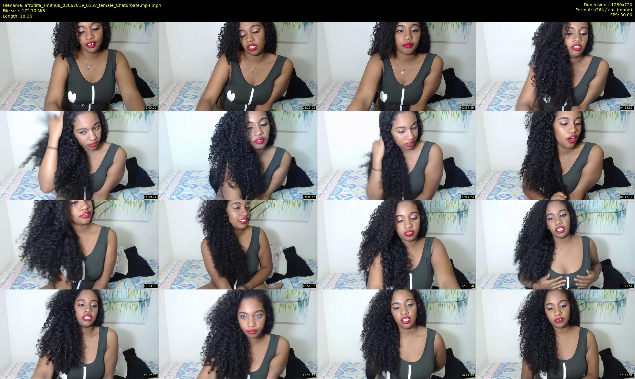 afrodita_smith08 — 19 minute Chaturbate female cam show recording, 720p, Jun 3, 2019