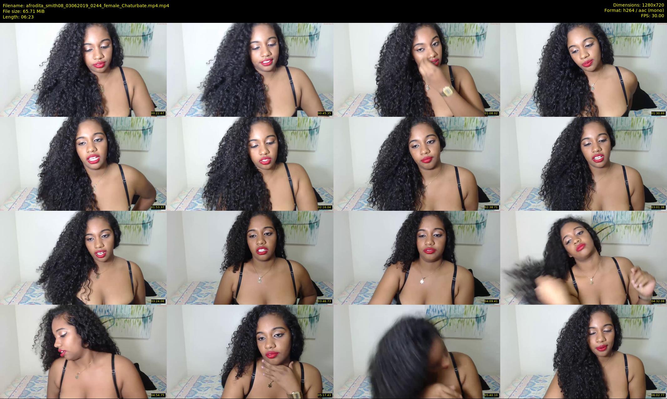 afrodita_smith08 — 7 minute Chaturbate female cam show recording, 720p, Jun 3, 2019