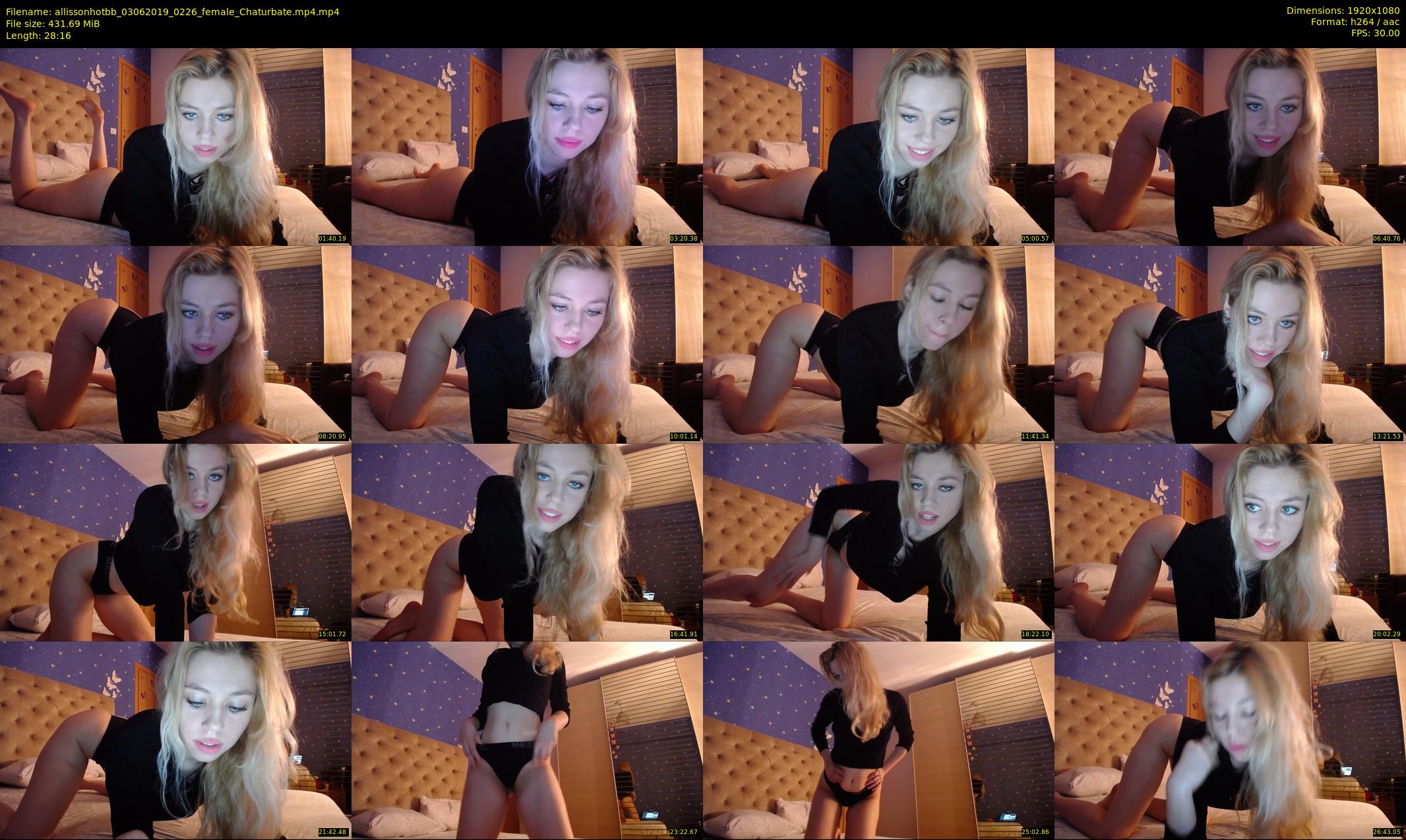 allissonhotbb — 29 minute Chaturbate female cam show recording, 1080p, Jun 3, 2019