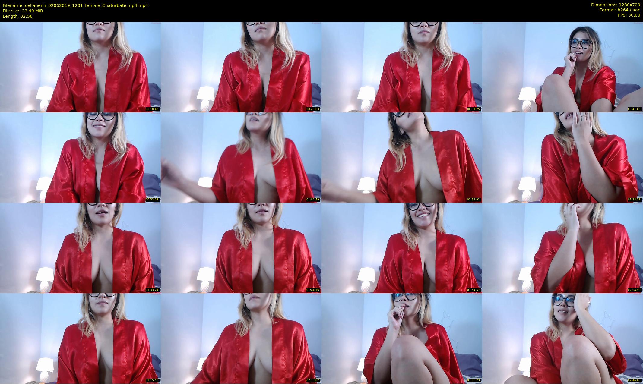 celiahenn — 3 minute Chaturbate female cam show recording, 720p, Jun 2, 2019