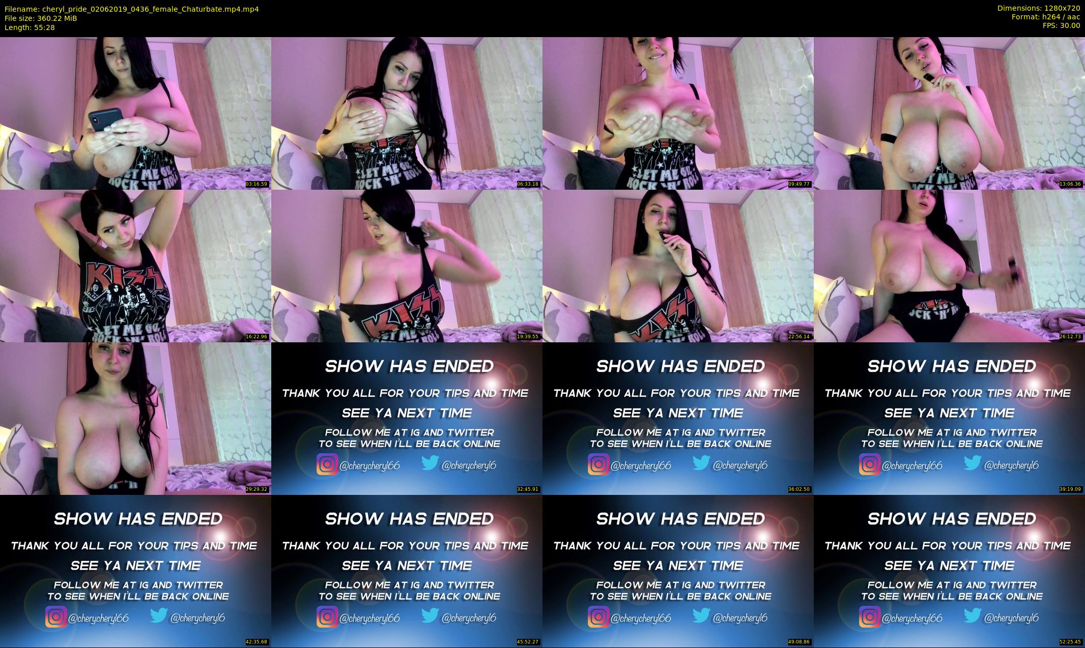 cheryl_pride — 56 minute Chaturbate female cam show recording, 720p, Jun 2, 2019