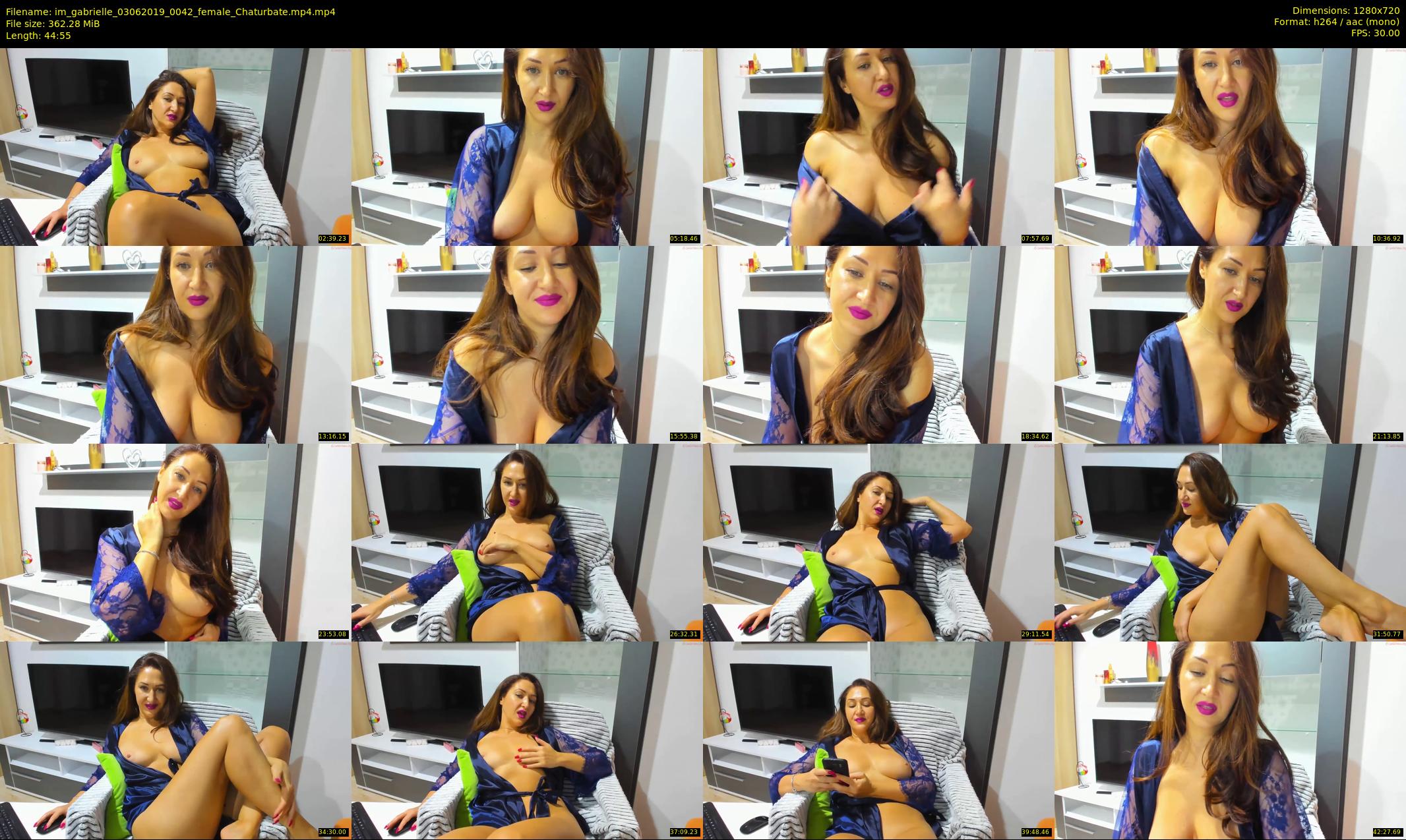 im_gabrielle — 45 minute Chaturbate female cam show recording, 720p, Jun 3, 2019