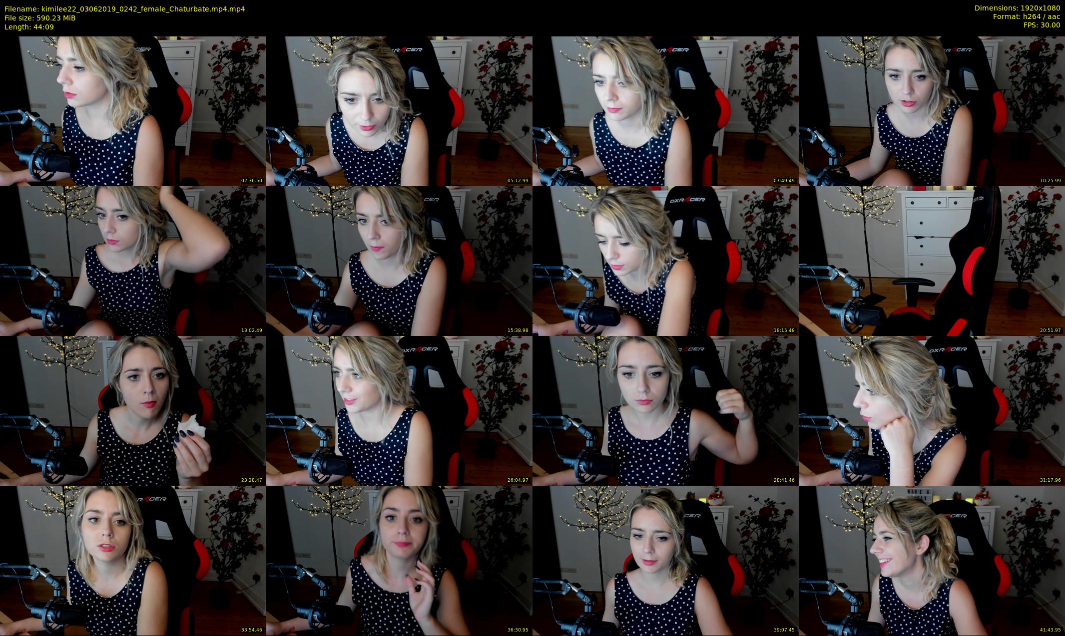 kimilee22 — 45 minute Chaturbate female cam show recording, 1080p, Jun 3, 2019