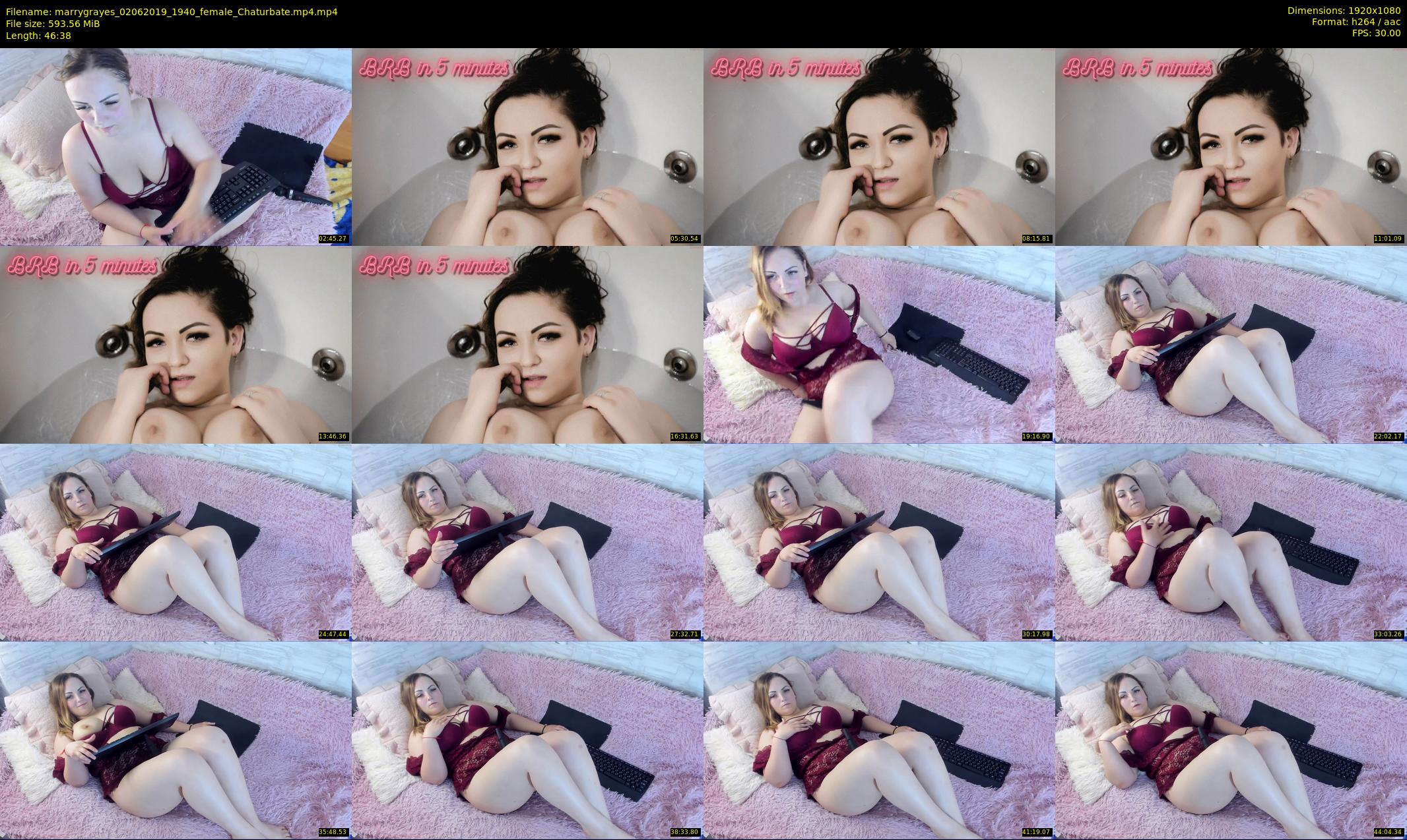 marrygrayes — 47 minute Chaturbate female cam show recording, 1080p, Jun 2, 2019