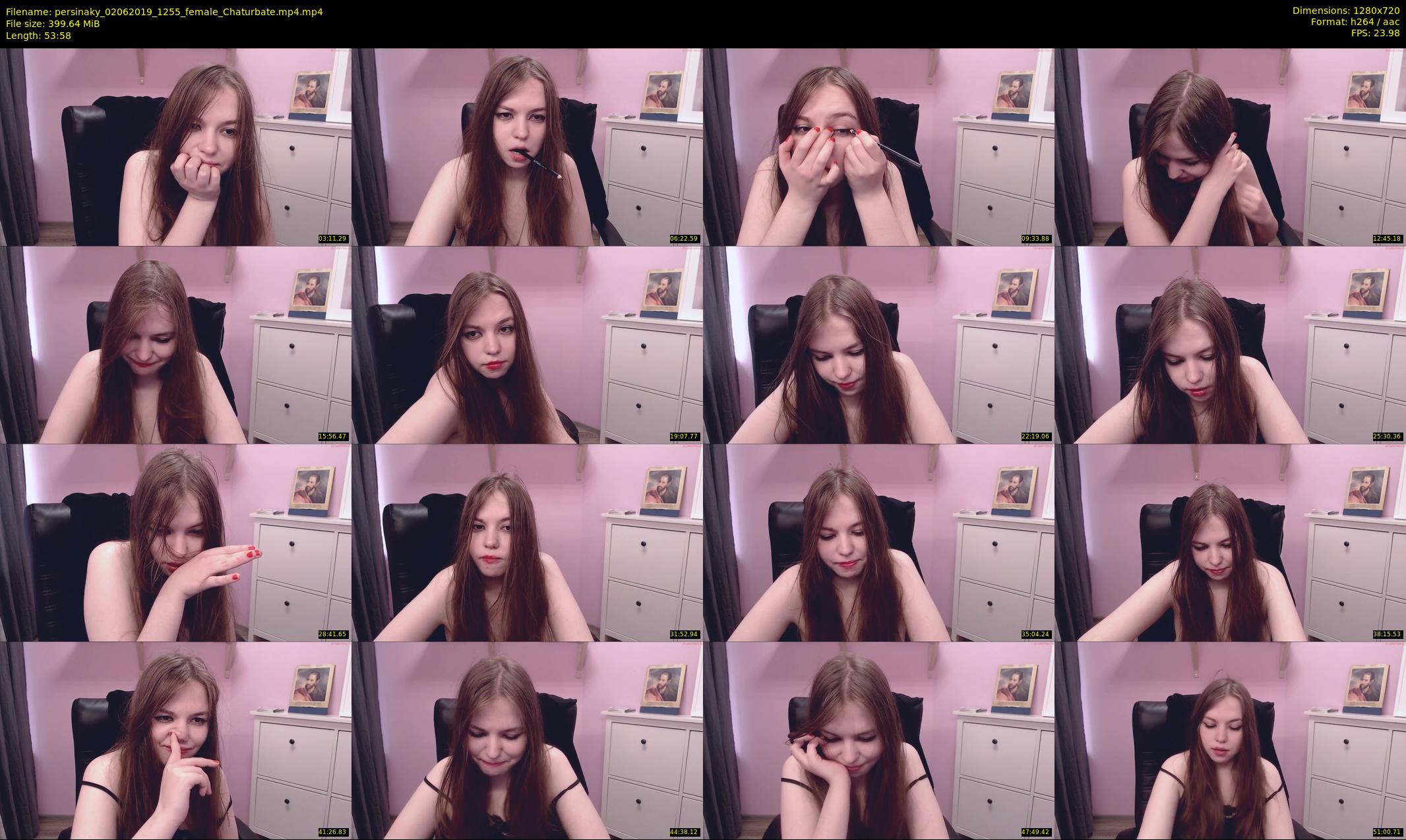 persinaky — 54 minute Chaturbate female cam show recording, 720p, Jun 2, 2019