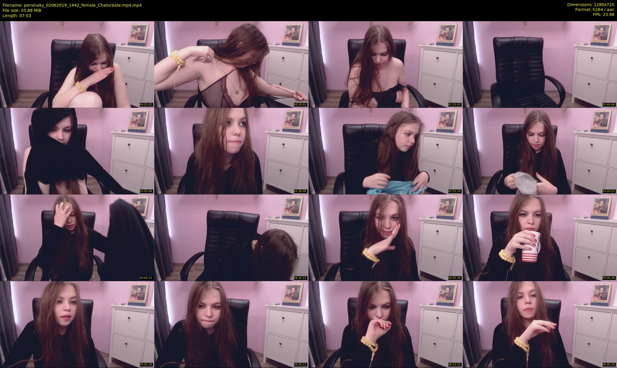 persinaky — 8 minute Chaturbate female cam show recording, 720p, Jun 2, 2019