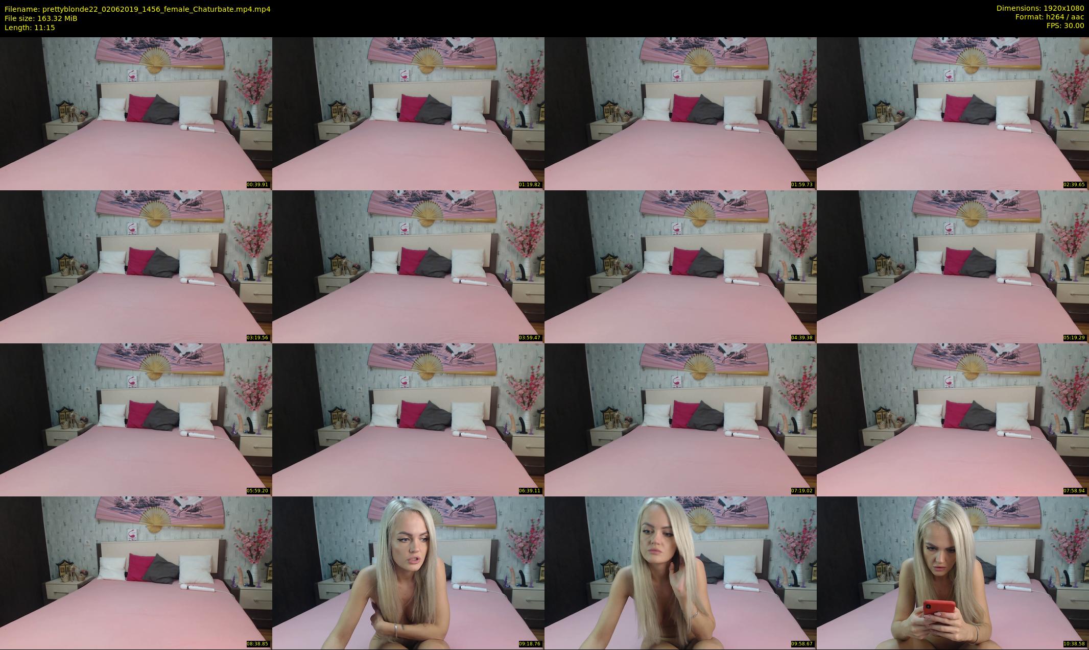 prettyblonde22 — 12 minute Chaturbate female cam show recording, 1080p, Jun 2, 2019