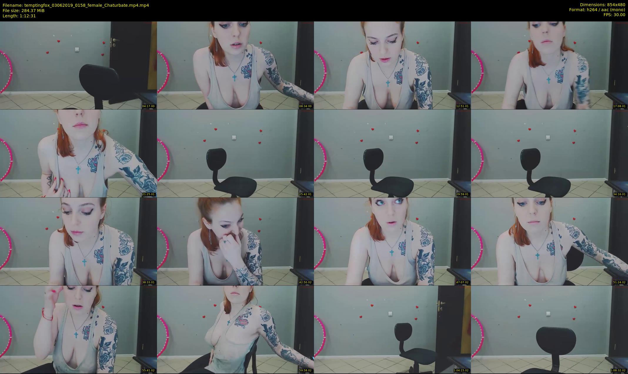 temptingfox — 73 minute Chaturbate female cam show recording, 480p, Jun 3, 2019