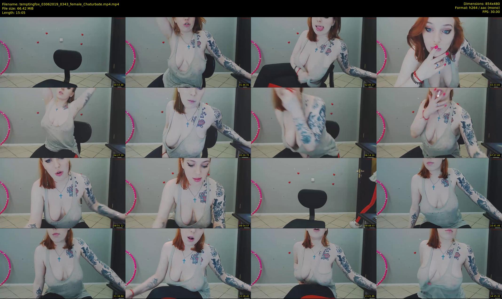 temptingfox — 16 minute Chaturbate female cam show recording, 480p, Jun 3, 2019