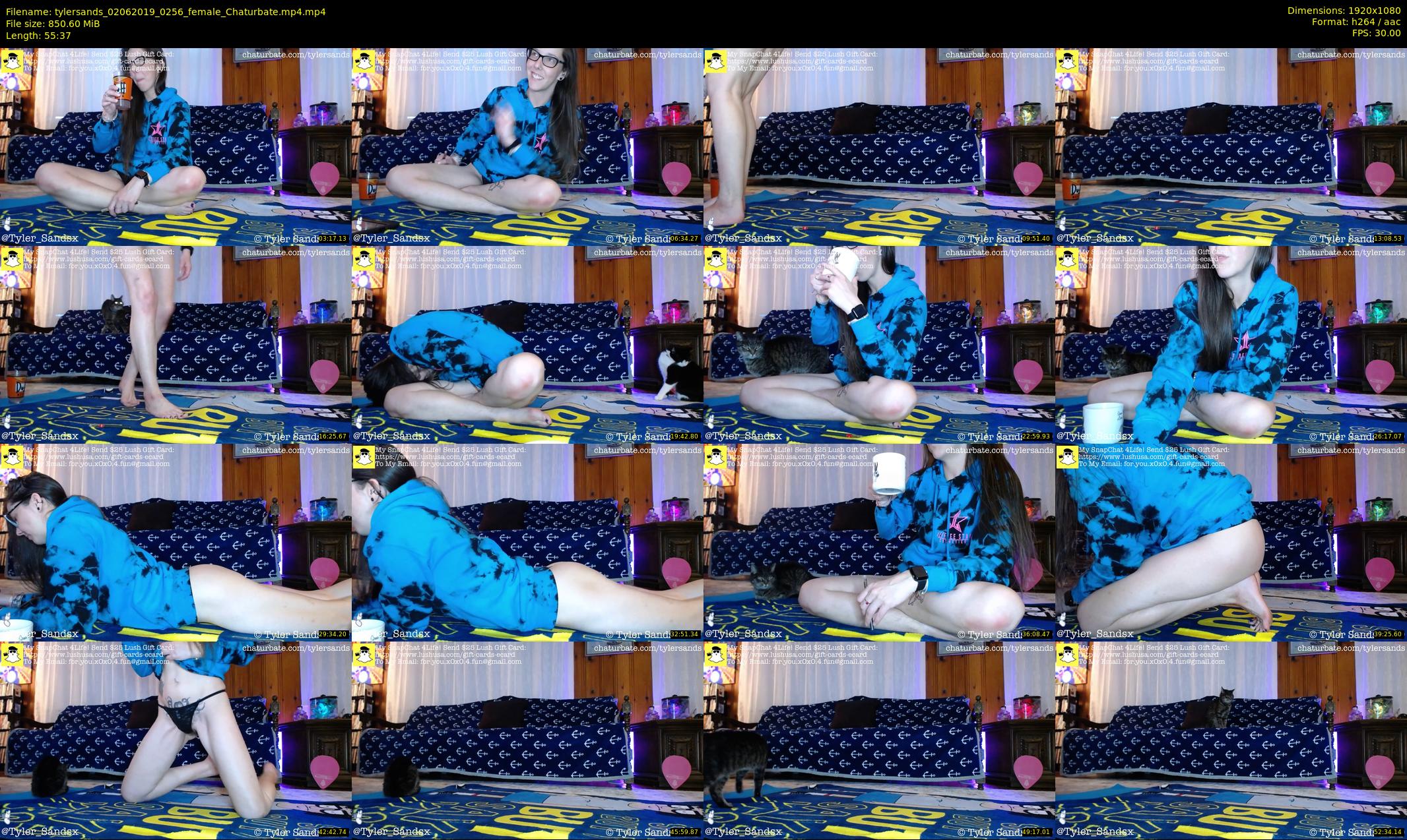 tylersands — 56 minute Chaturbate female cam show recording, 1080p, Jun 2, 2019