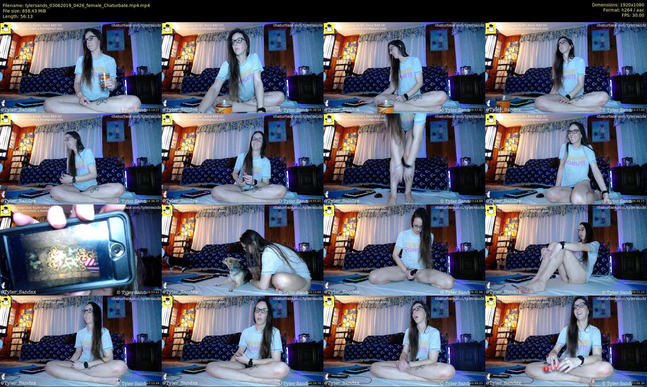 tylersands — 57 minute Chaturbate female cam show recording, 1080p, Jun 3, 2019