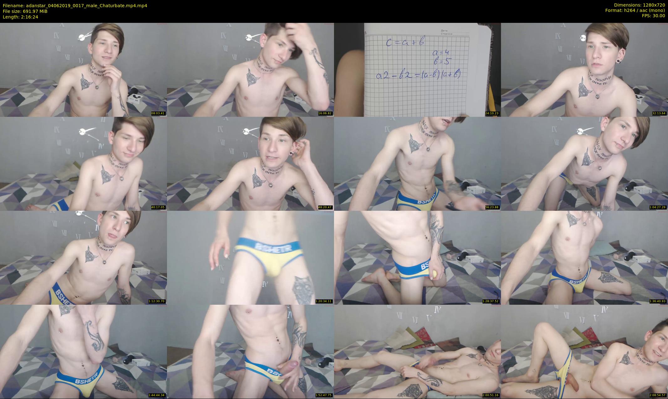 adanstar — 137 minute Chaturbate male cam show recording, 720p, Jun 4, 2019