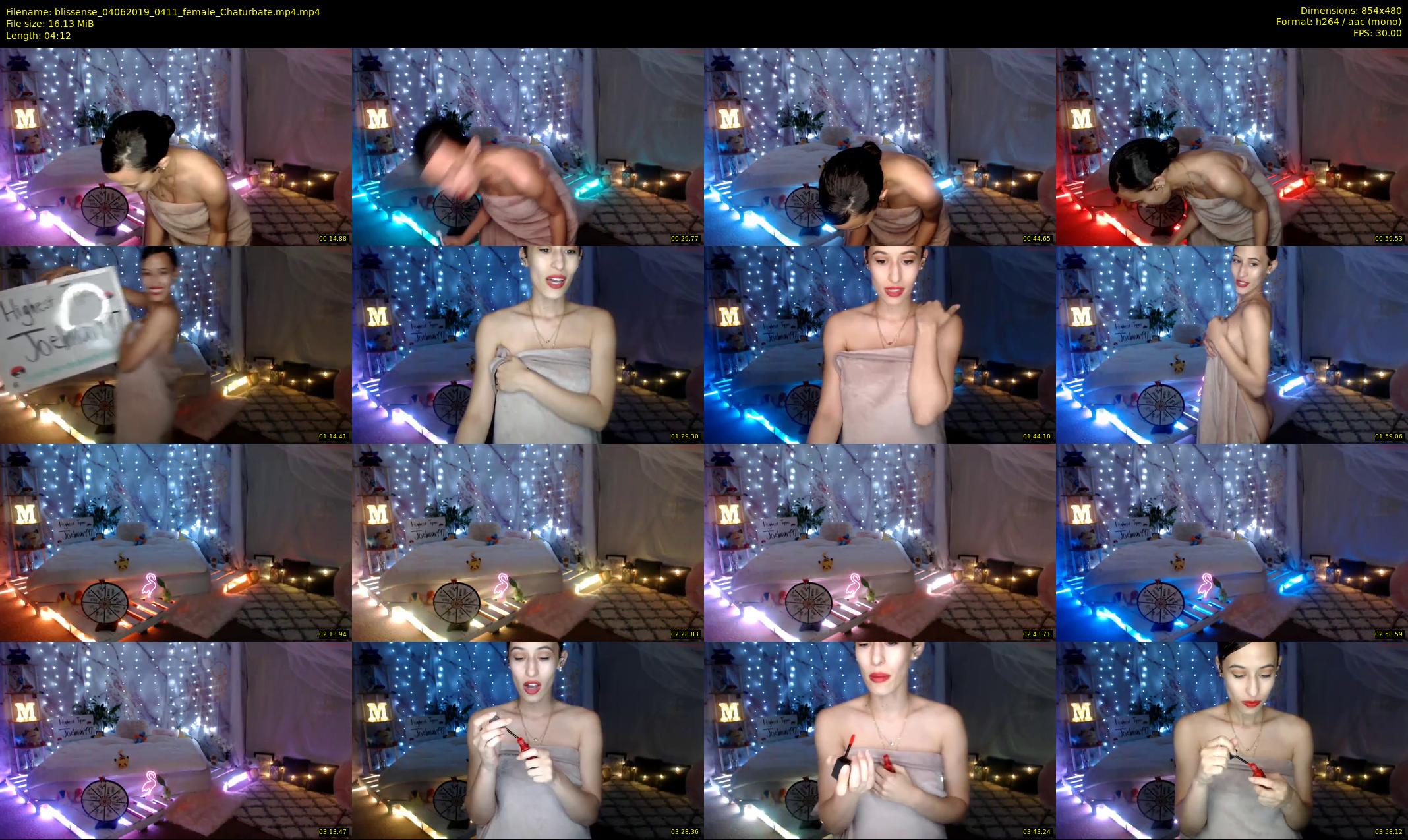blissense — 5 minute Chaturbate female cam show recording, 480p, Jun 4, 2019