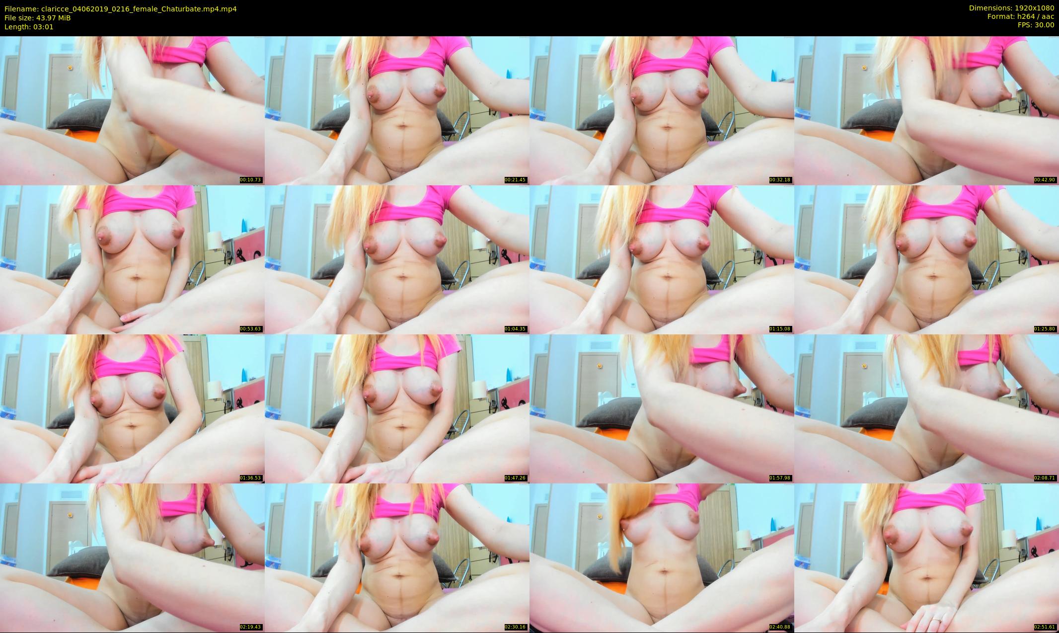 claricce — 4 minute Chaturbate female cam show recording, 1080p, Jun 4, 2019