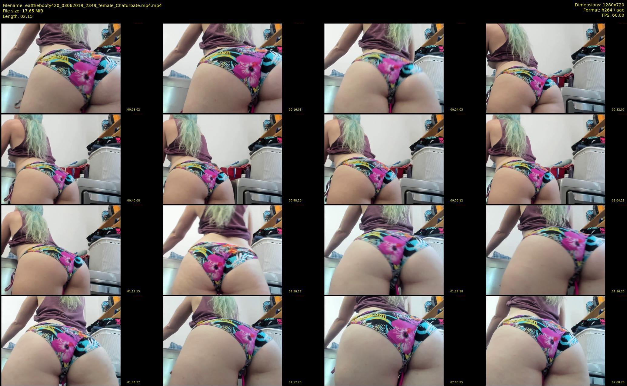 eatthebooty420 — 3 minute Chaturbate female cam show recording, 720p, Jun 3, 2019