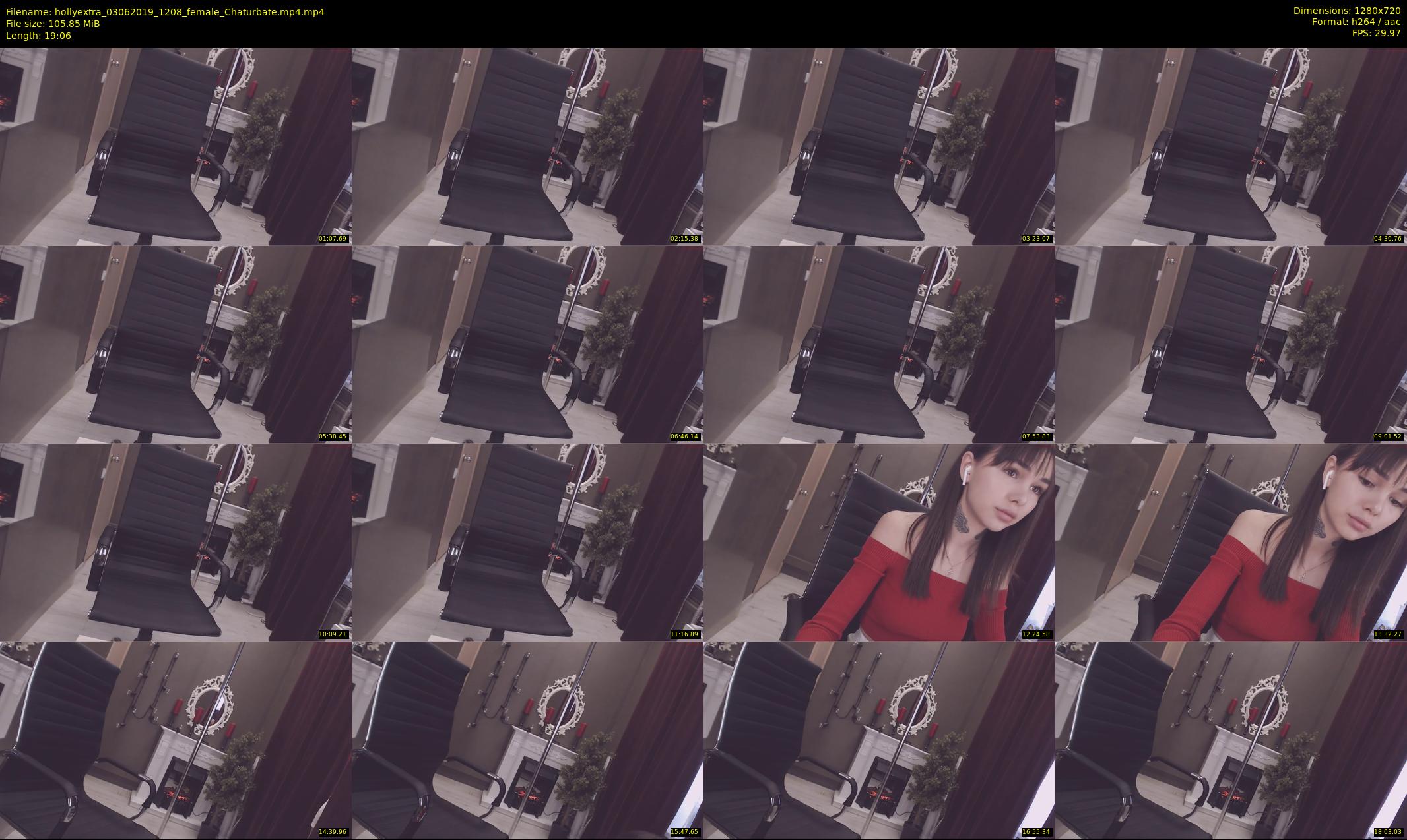 hollyextra — 20 minute Chaturbate female cam show recording, 720p, Jun 3, 2019