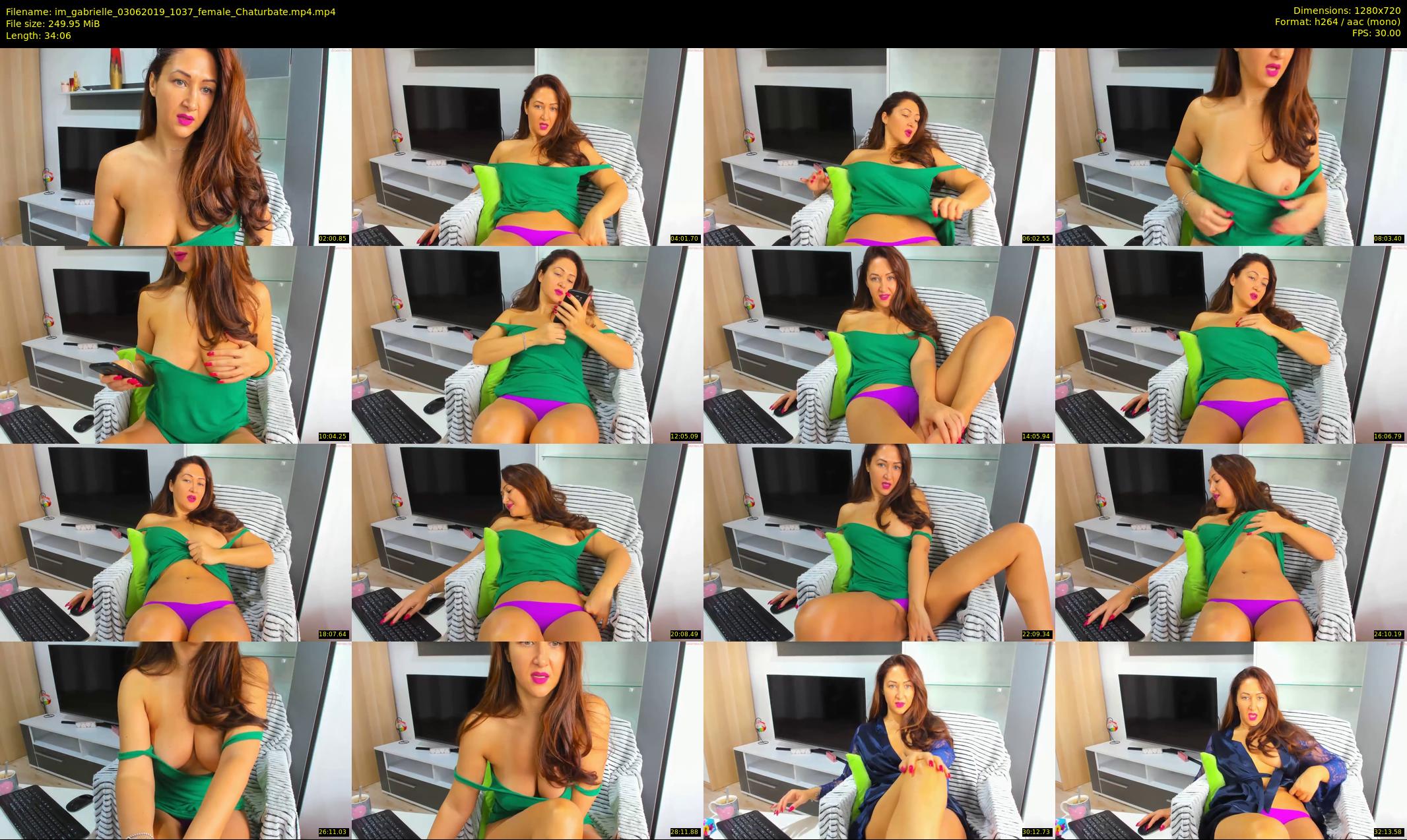 im_gabrielle — 35 minute Chaturbate female cam show recording, 720p, Jun 3, 2019